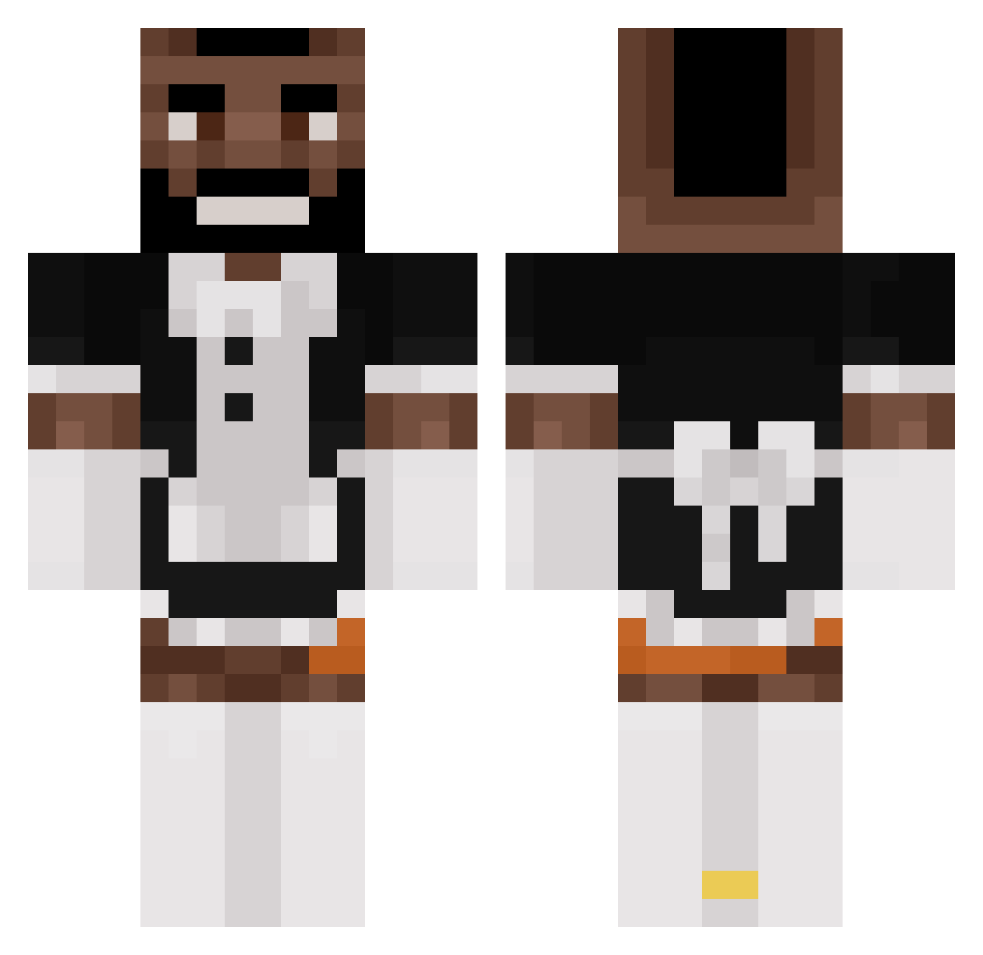 Ruby_Shinra Minecraft skin, front and back view
