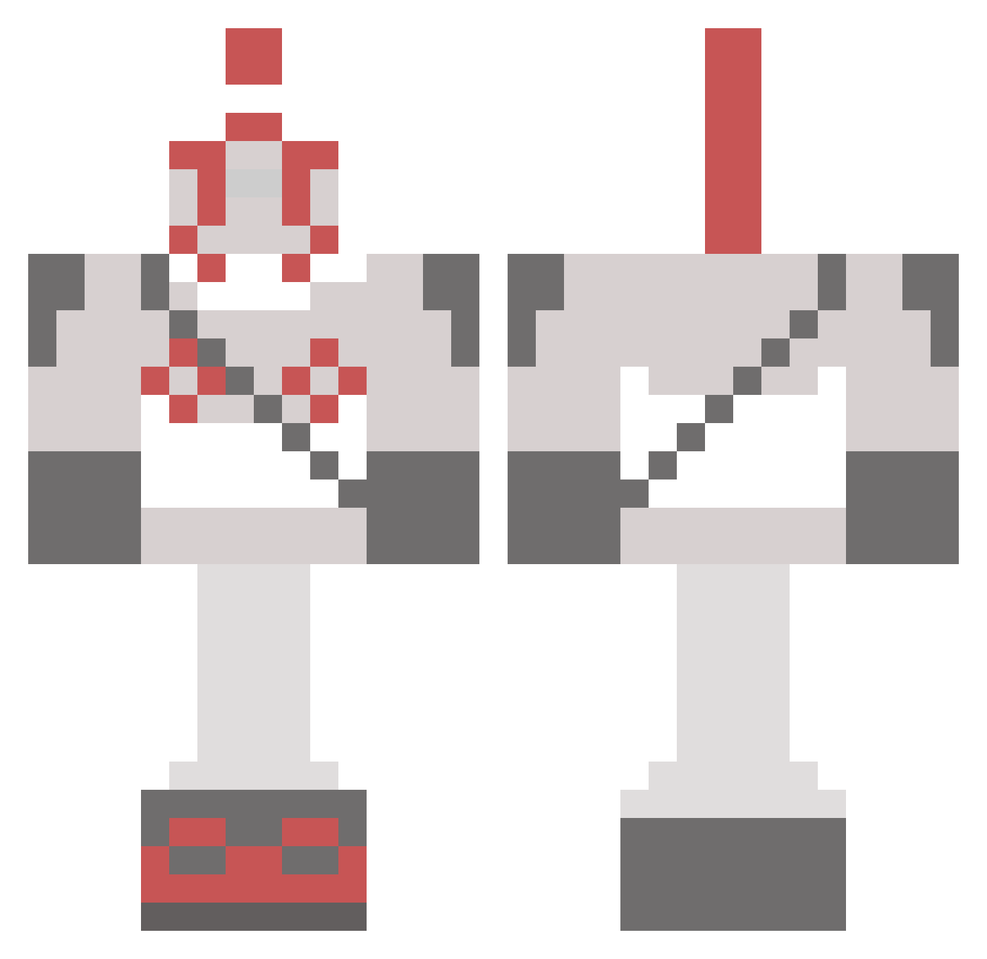 Rhina Minecraft skin, front and back view