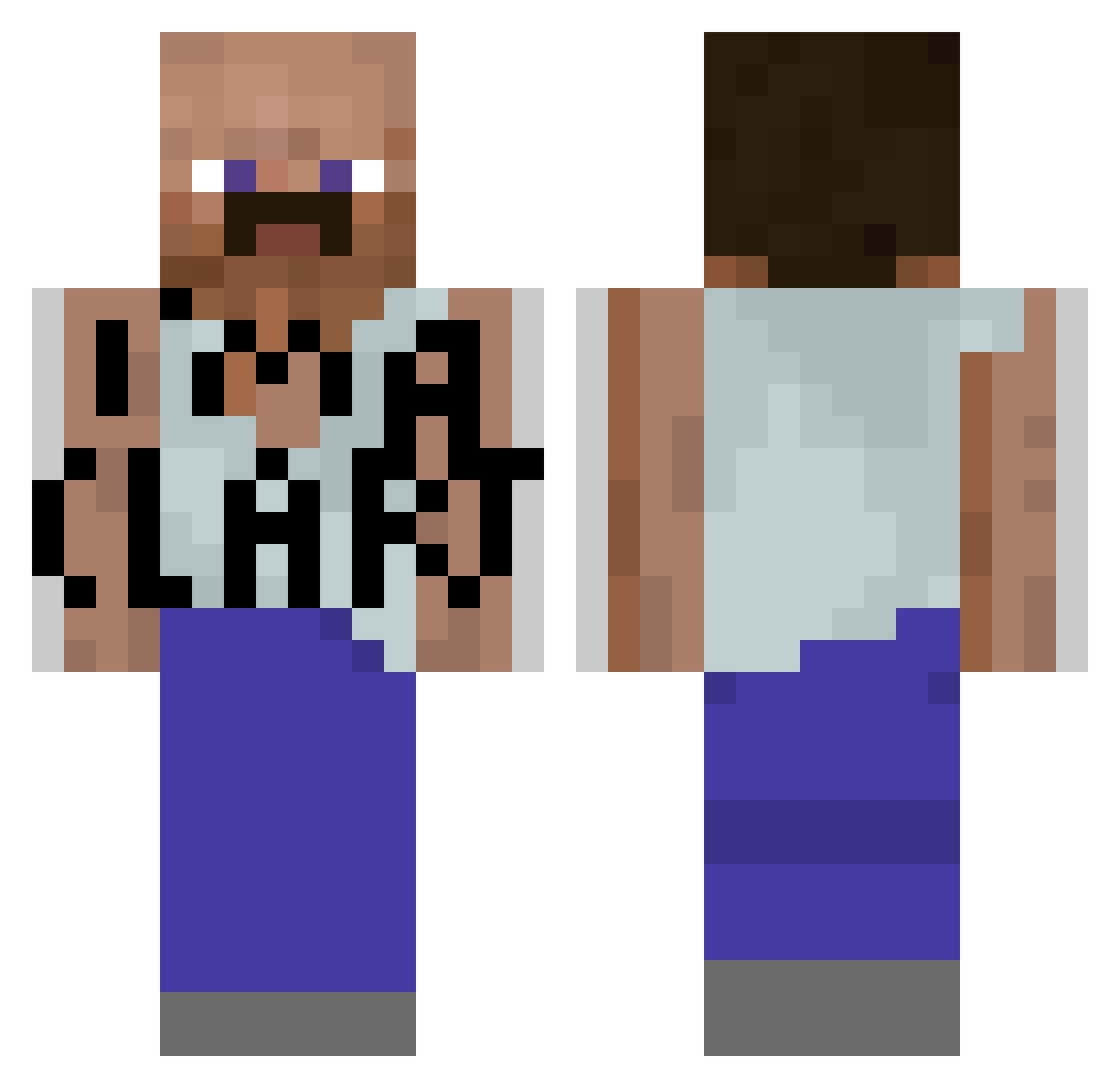 SpacyLeaf68727 Minecraft skin, front and back view