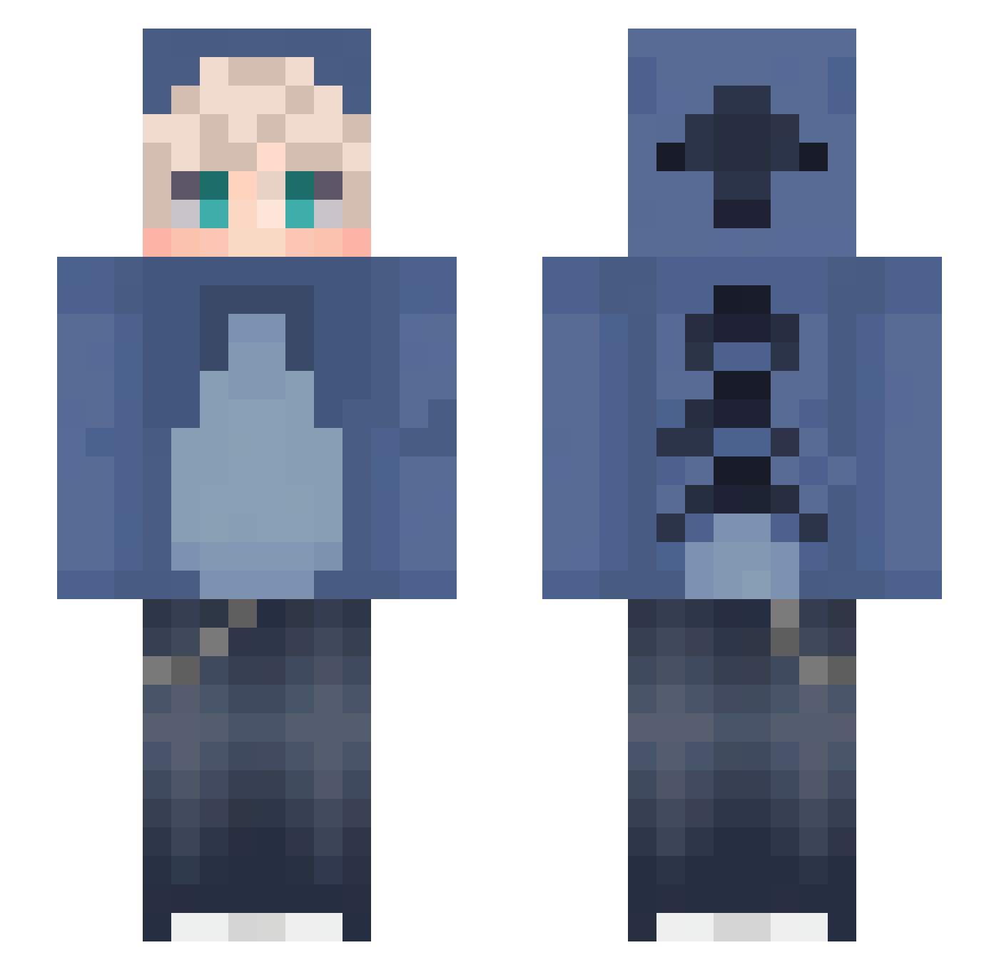 MicrowaveinPepsi Minecraft skin, front and back view