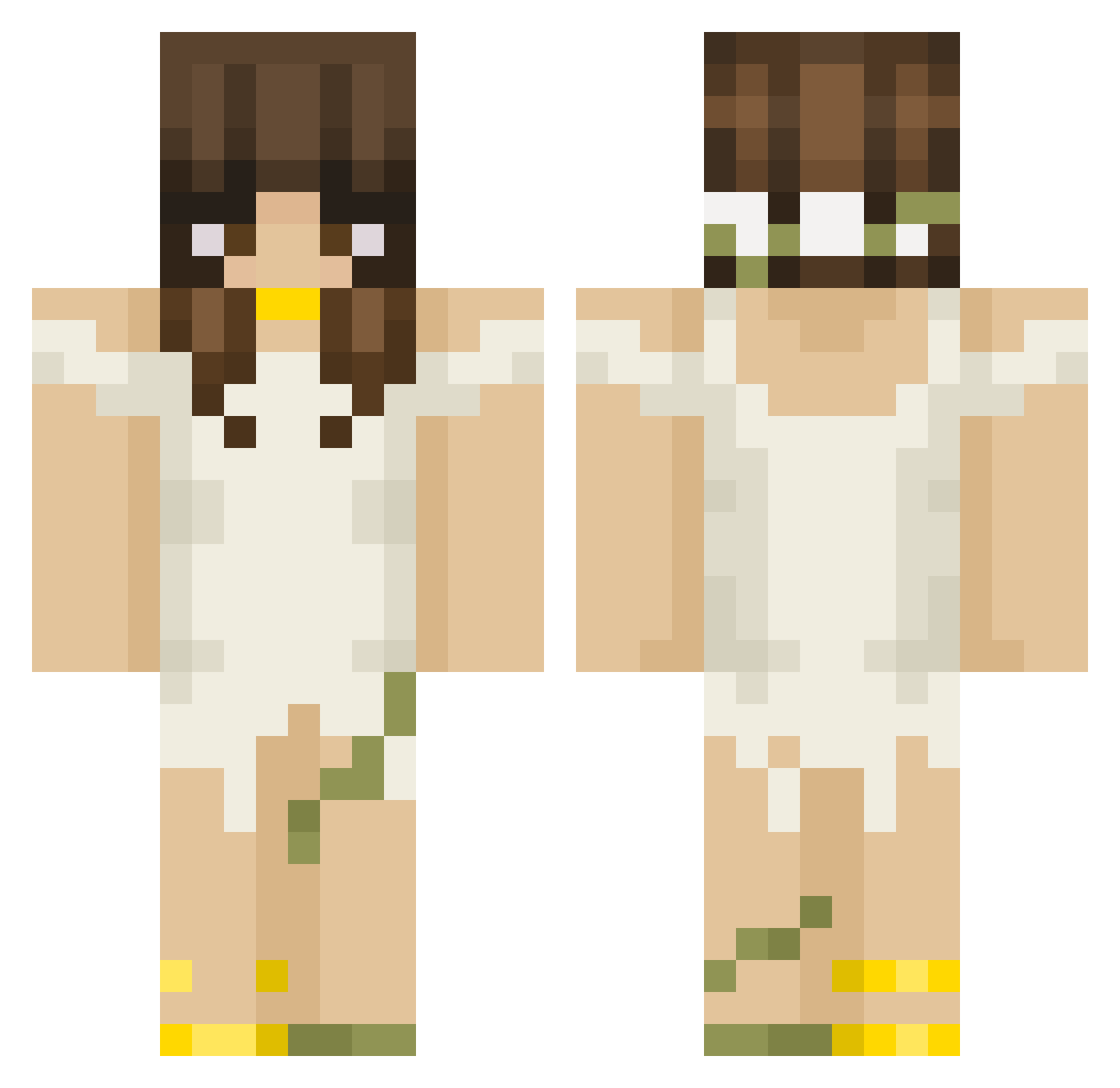 etherether Minecraft skin, front and back view