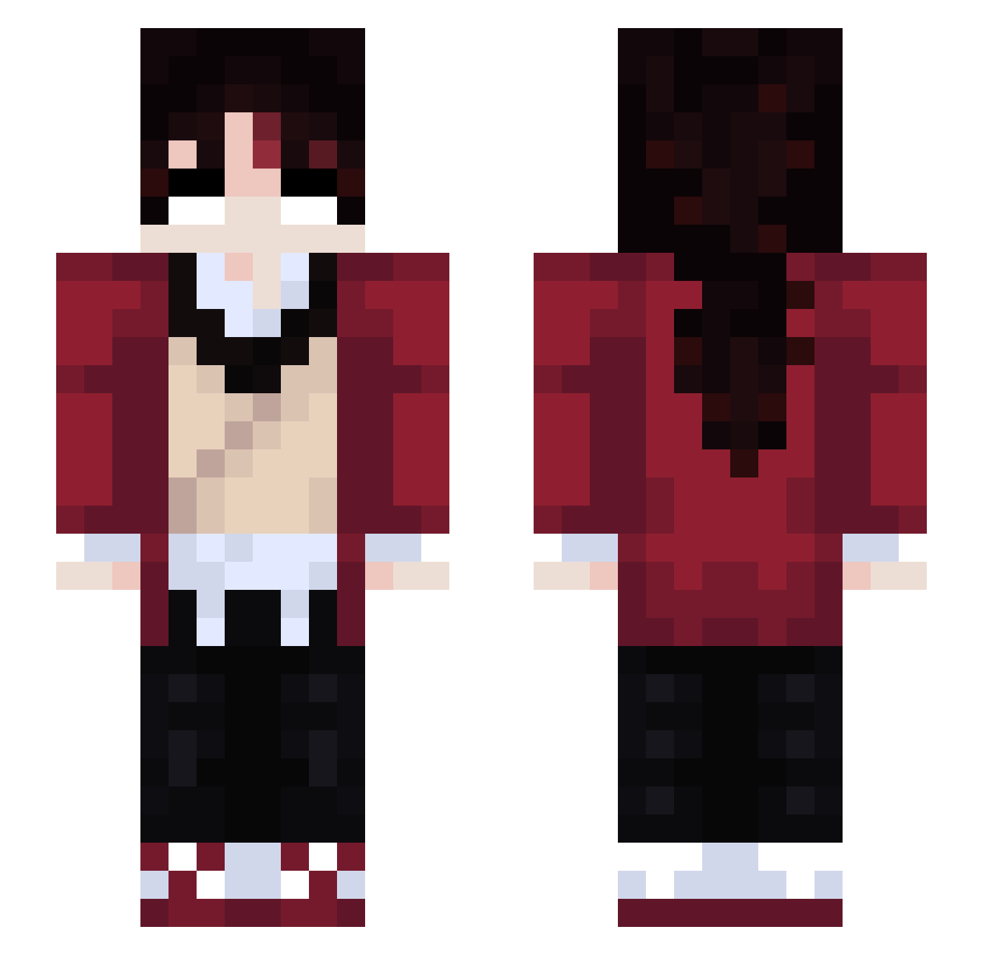 Terracottas Minecraft skin, front and back view