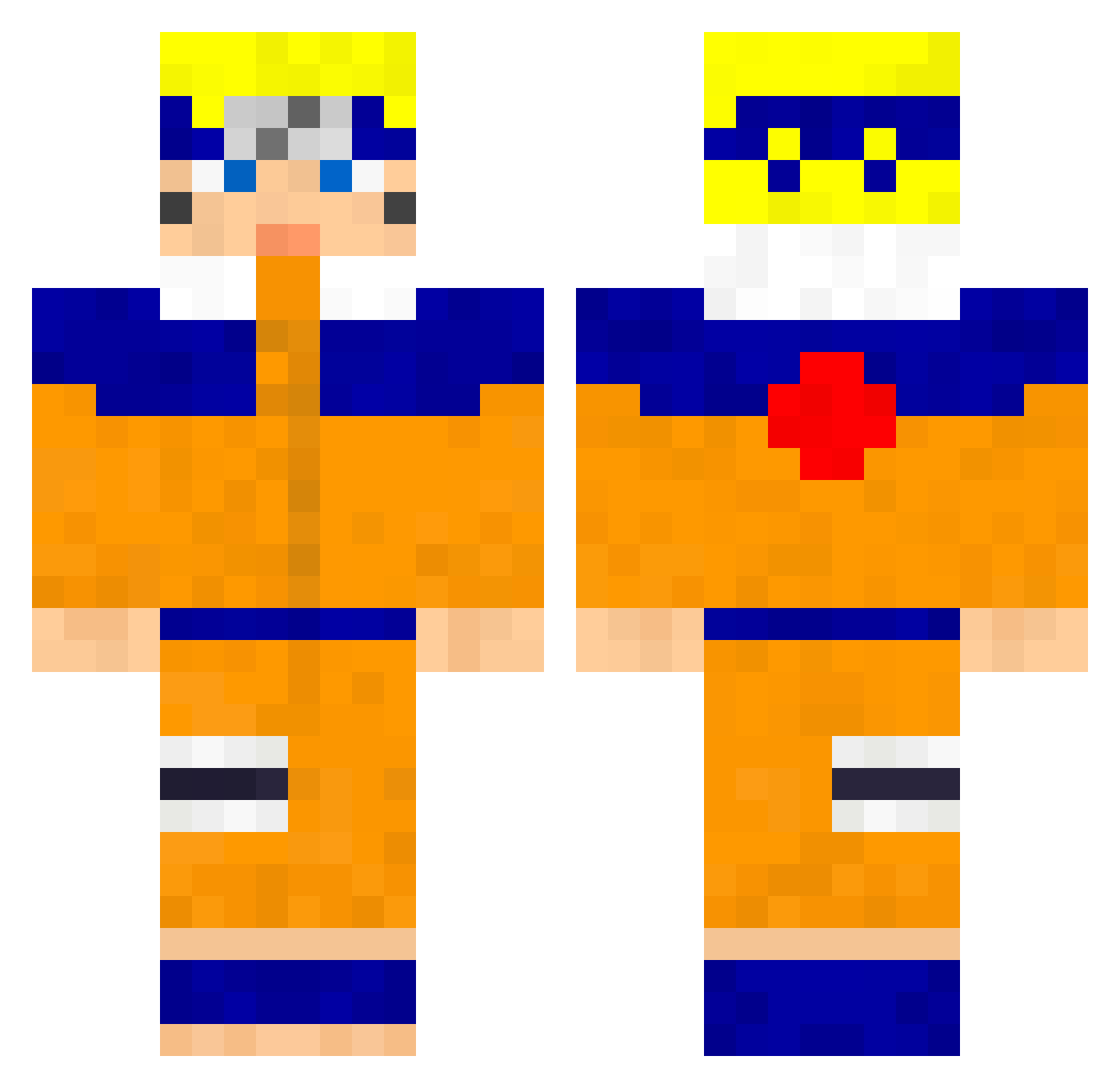 iymxtii Minecraft skin, front and back view