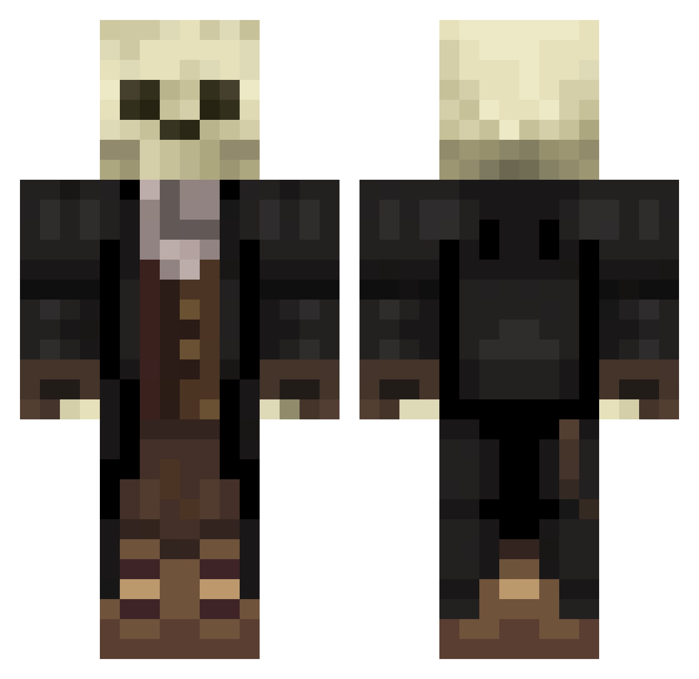 VOS_GUARDIAN Minecraft skin, front and back view