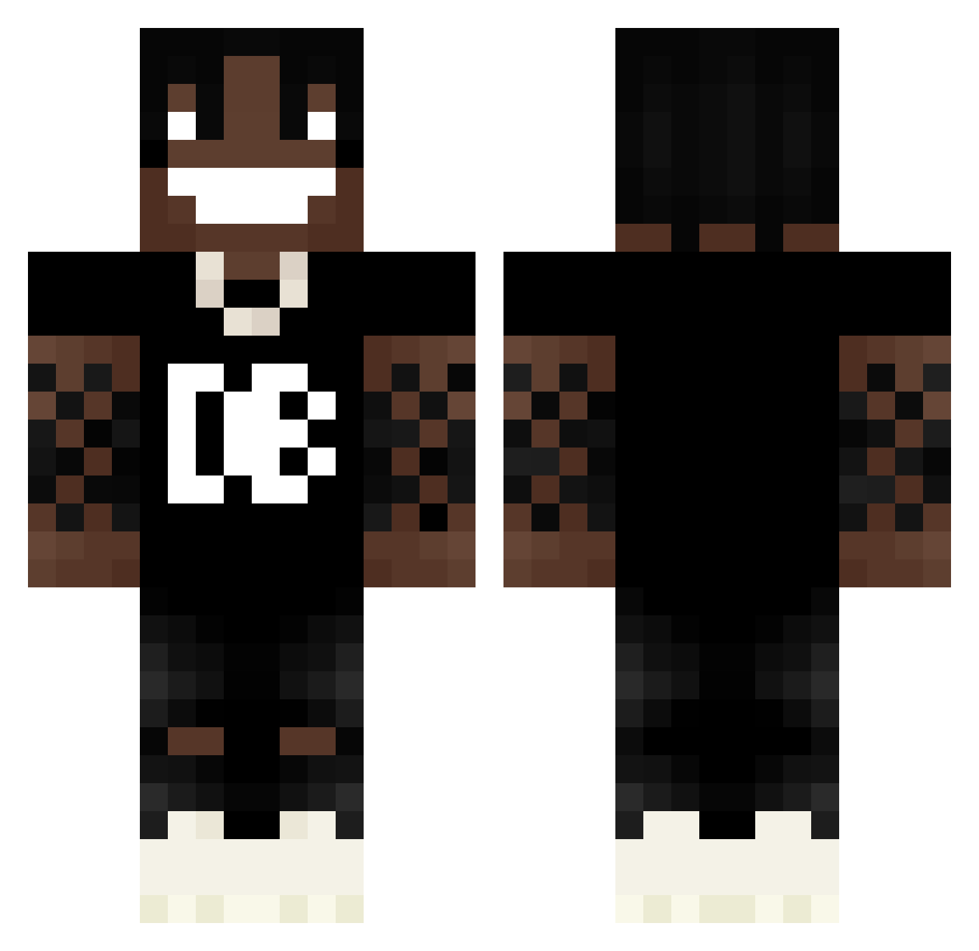 Renie25 Minecraft skin, front and back view