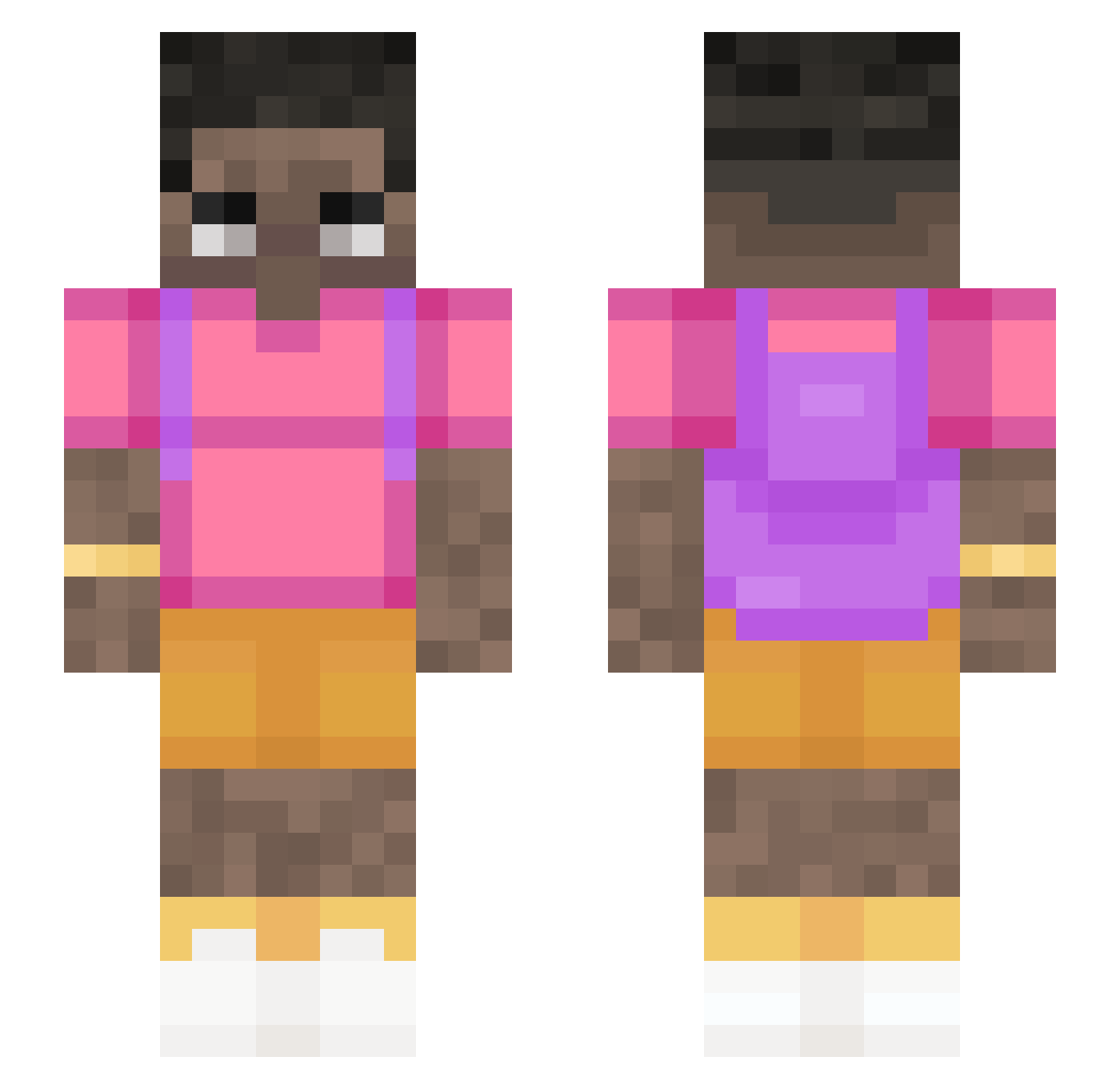 4JQQ Minecraft skin, front and back view