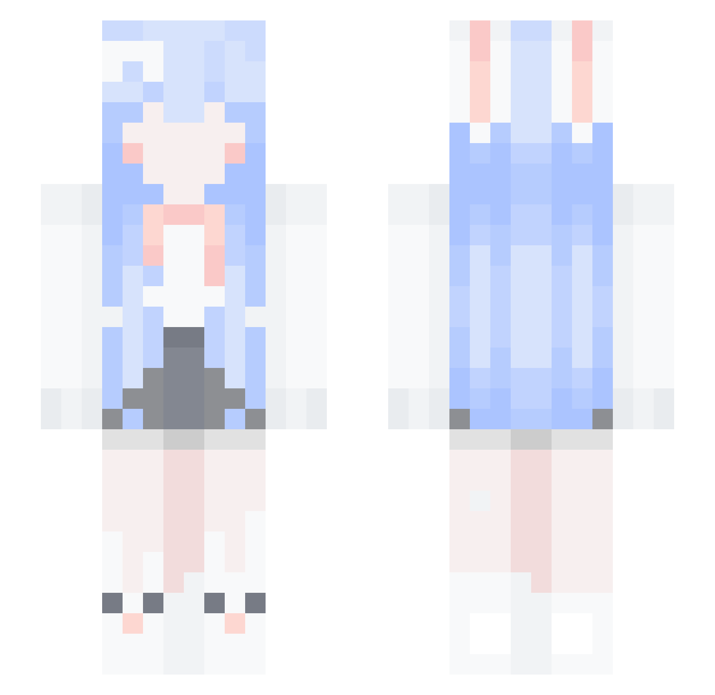 lmGayeong Minecraft skin, front and back view
