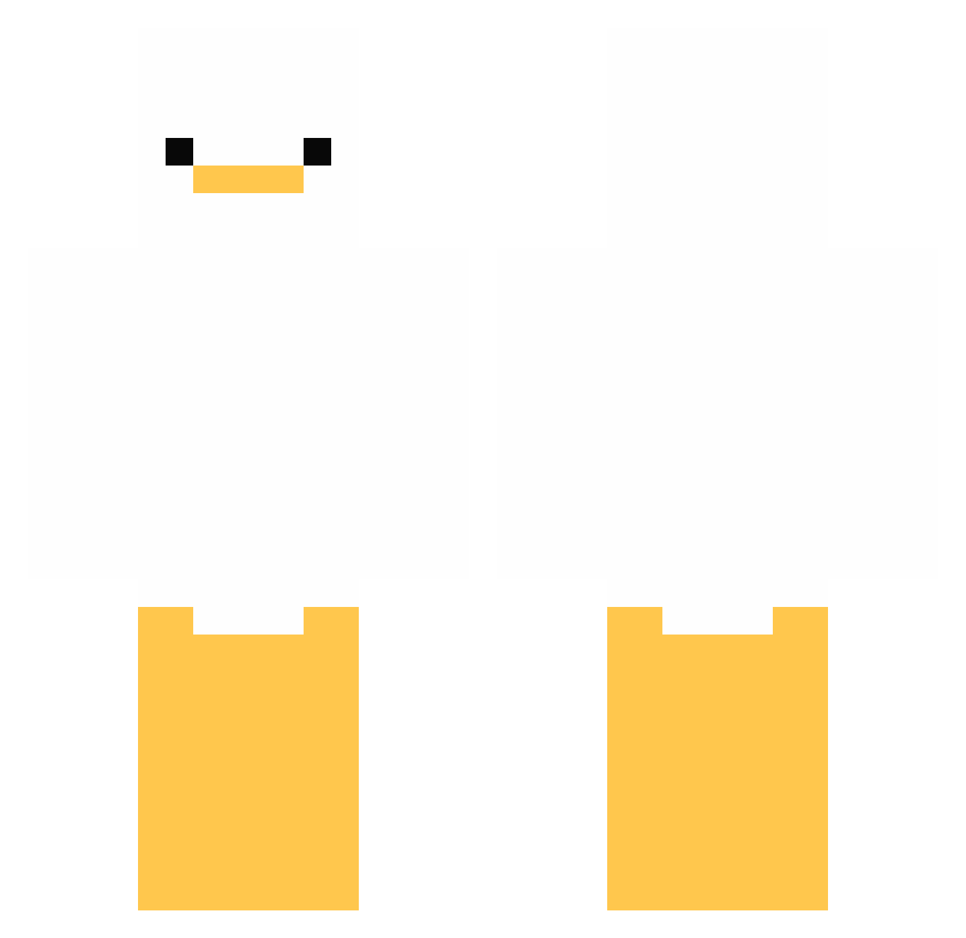 Winterioks Minecraft skin, front and back view