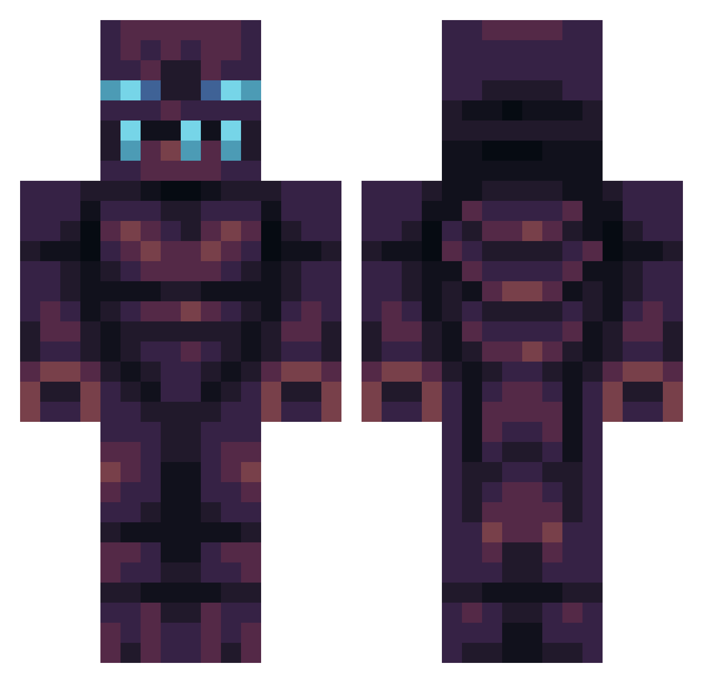 yu__s Minecraft skin, front and back view