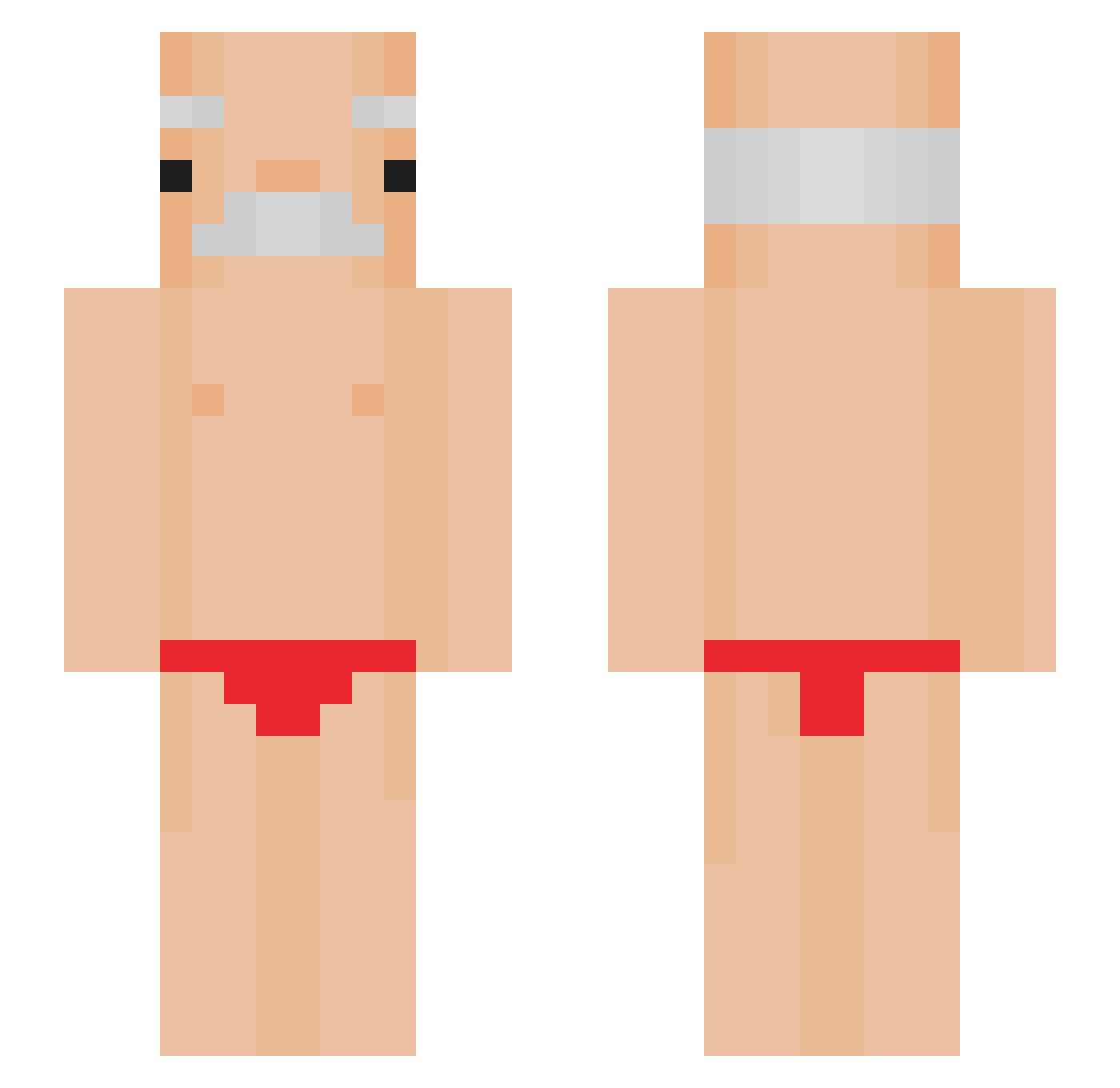 HelloKitttyMeow Minecraft skin, front and back view