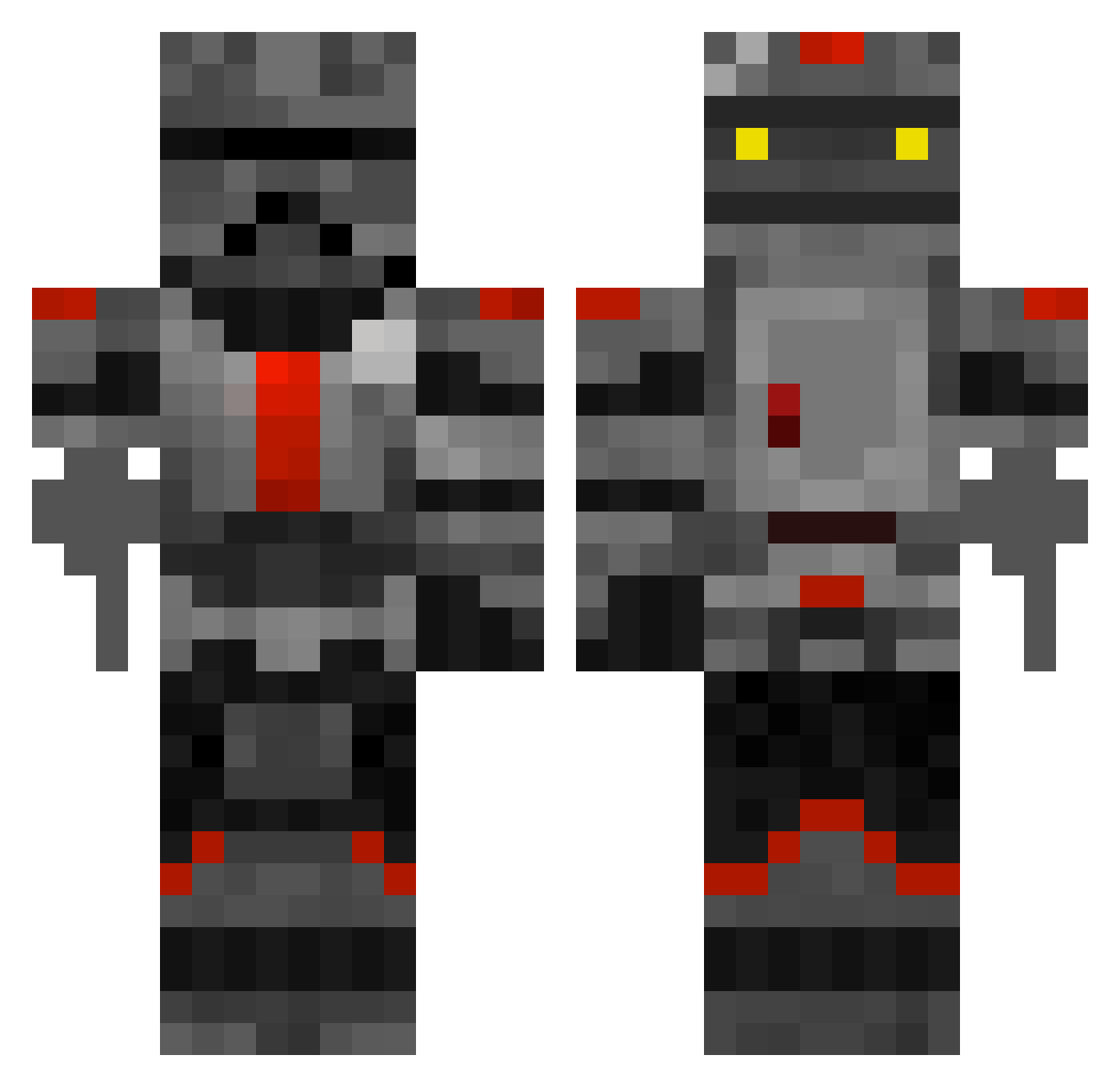 Immature_Melons Minecraft skin, front and back view