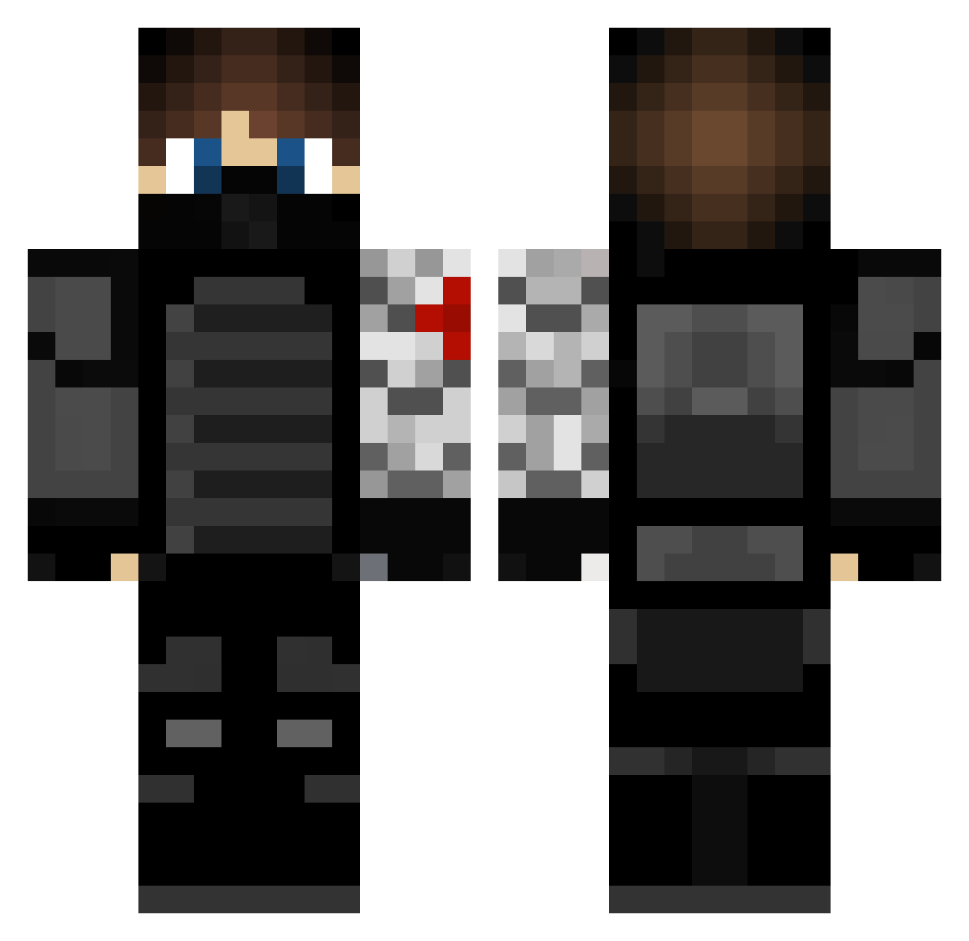 c6rey Minecraft skin, front and back view