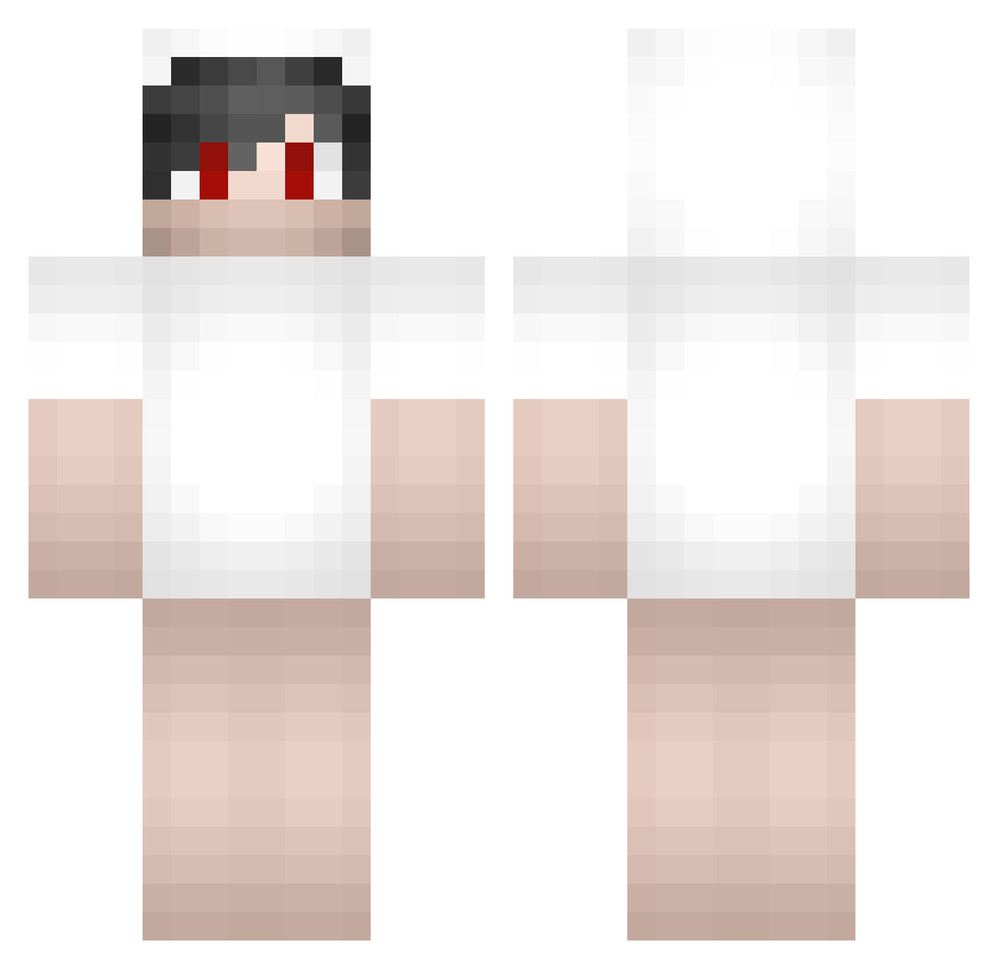 Rarer Minecraft skin, front and back view