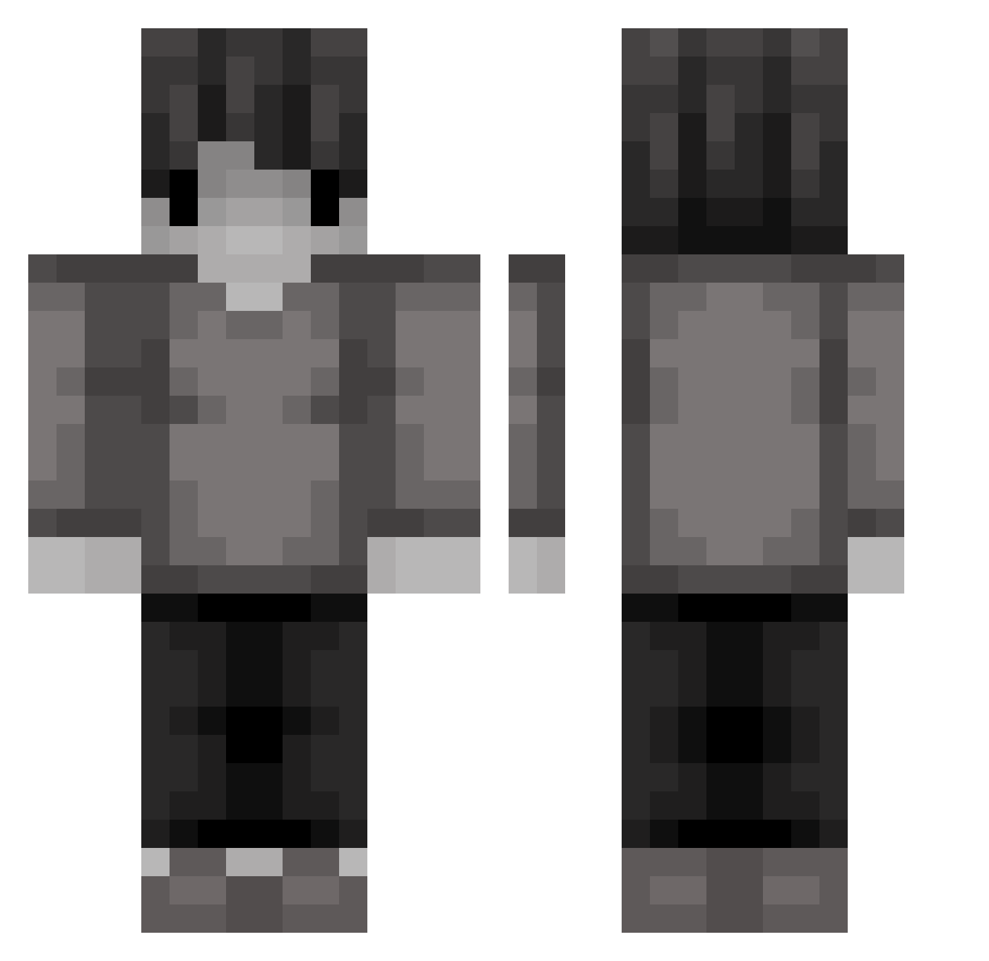 Vince0756 Minecraft skin, front and back view
