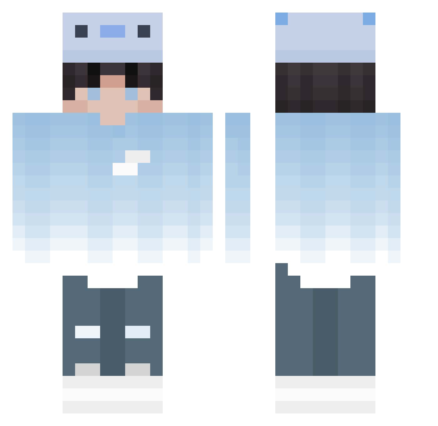 Sky_Wiktor Minecraft skin, front and back view