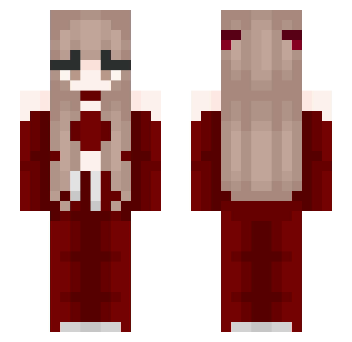 Crunch_ER Minecraft skin, front and back view
