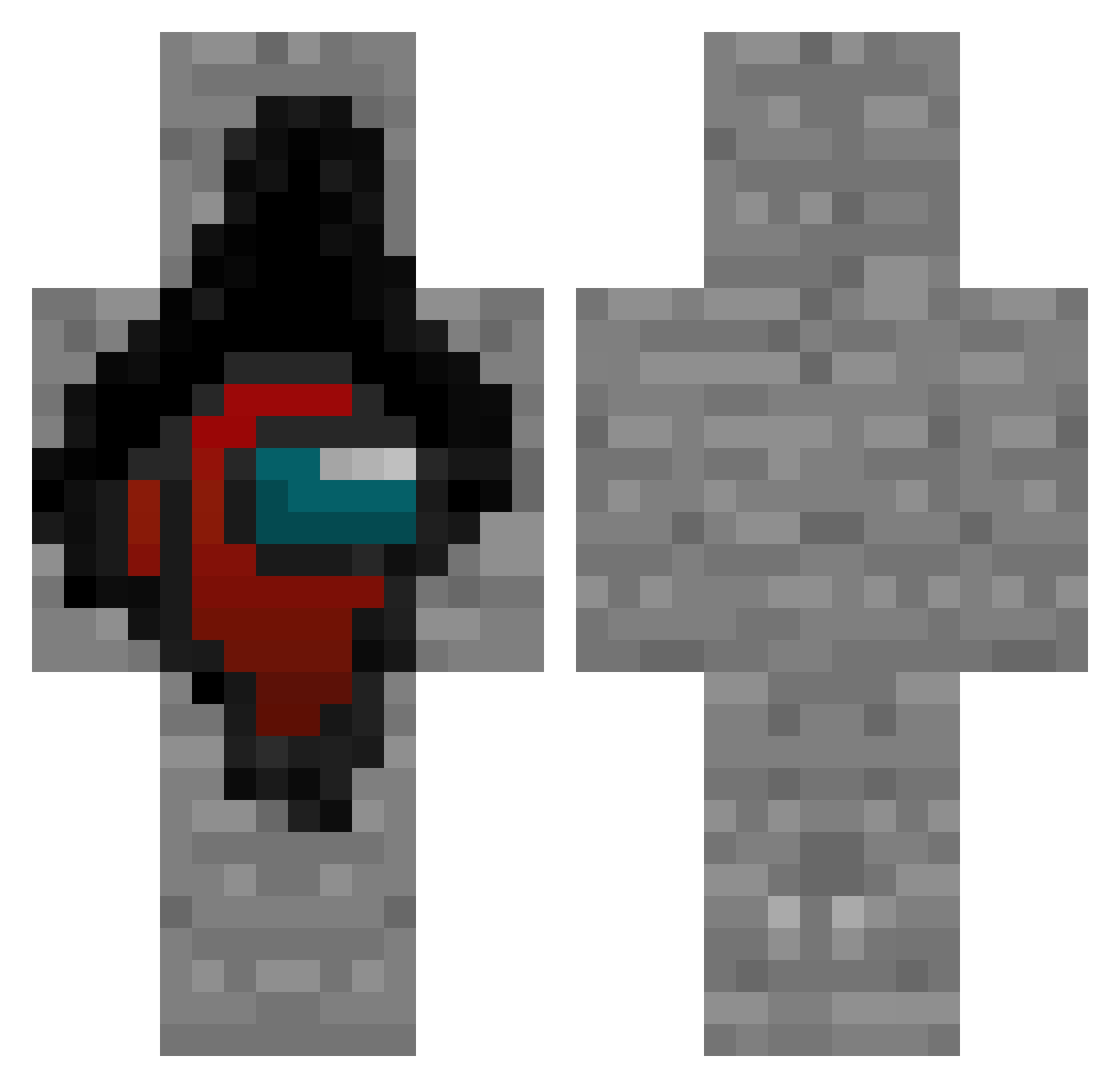 woje Minecraft skin, front and back view