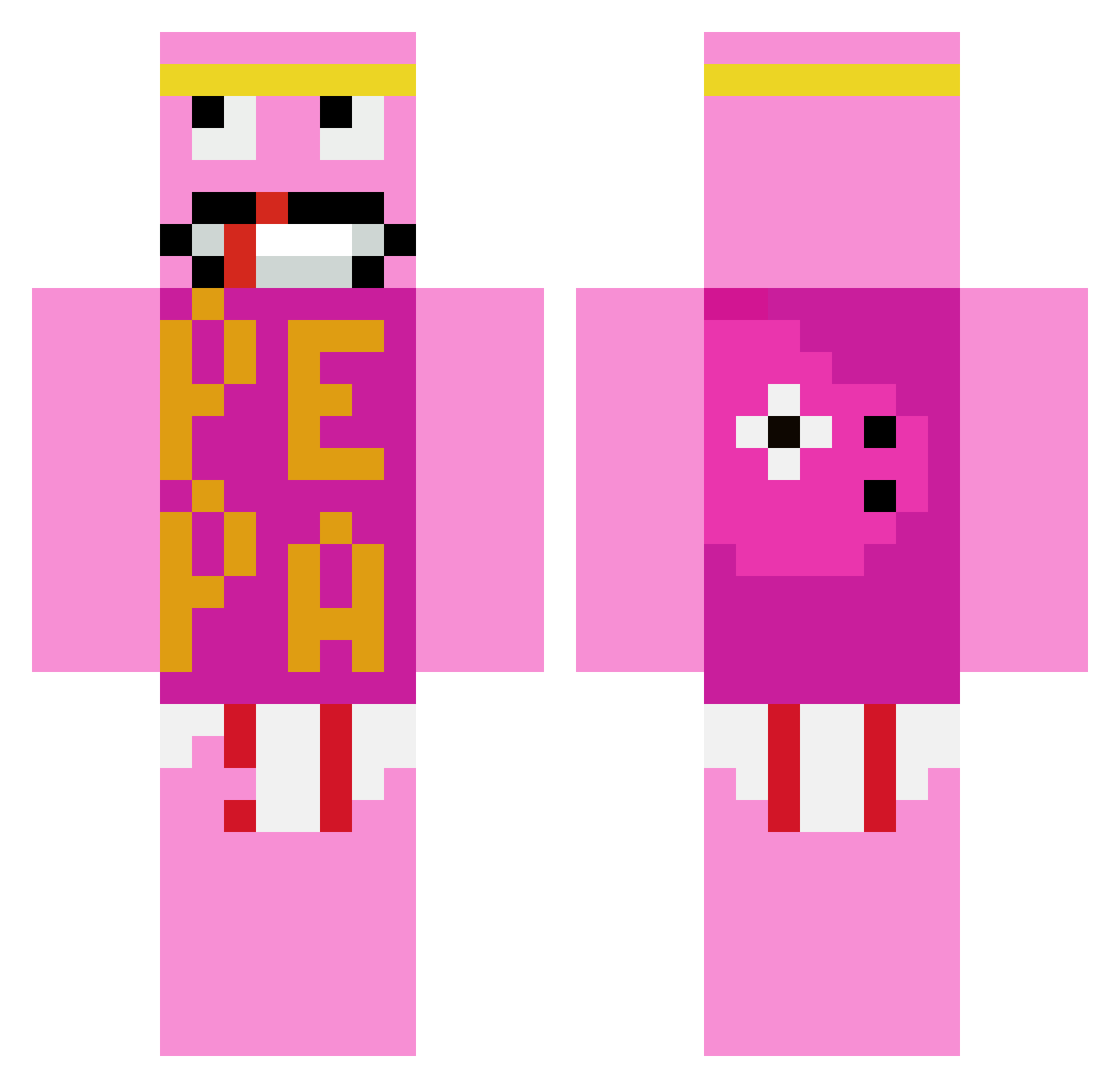 Val8063 Minecraft skin, front and back view