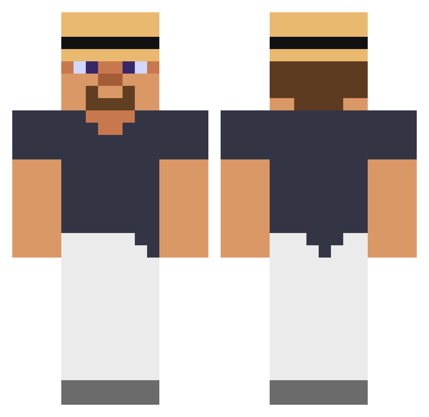 Appals Minecraft skin, front and back view
