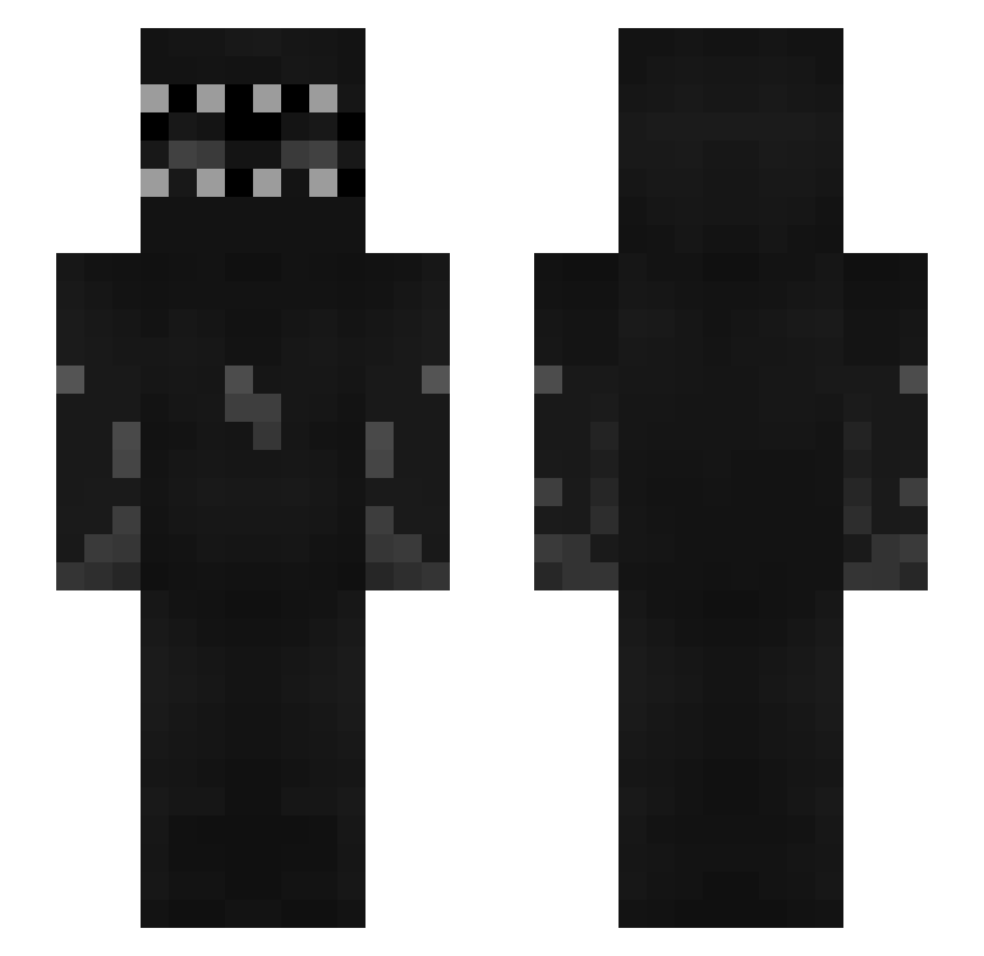 7RN Minecraft skin, front and back view