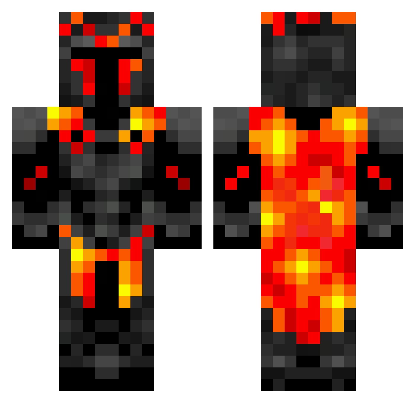 ProffessorT Minecraft skin, front and back view