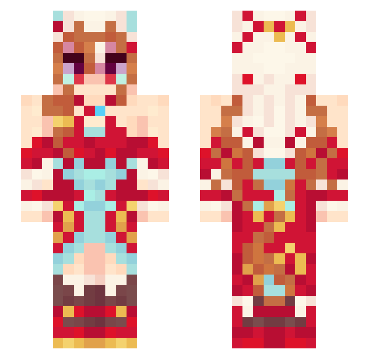 stillinlcve Minecraft skin, front and back view