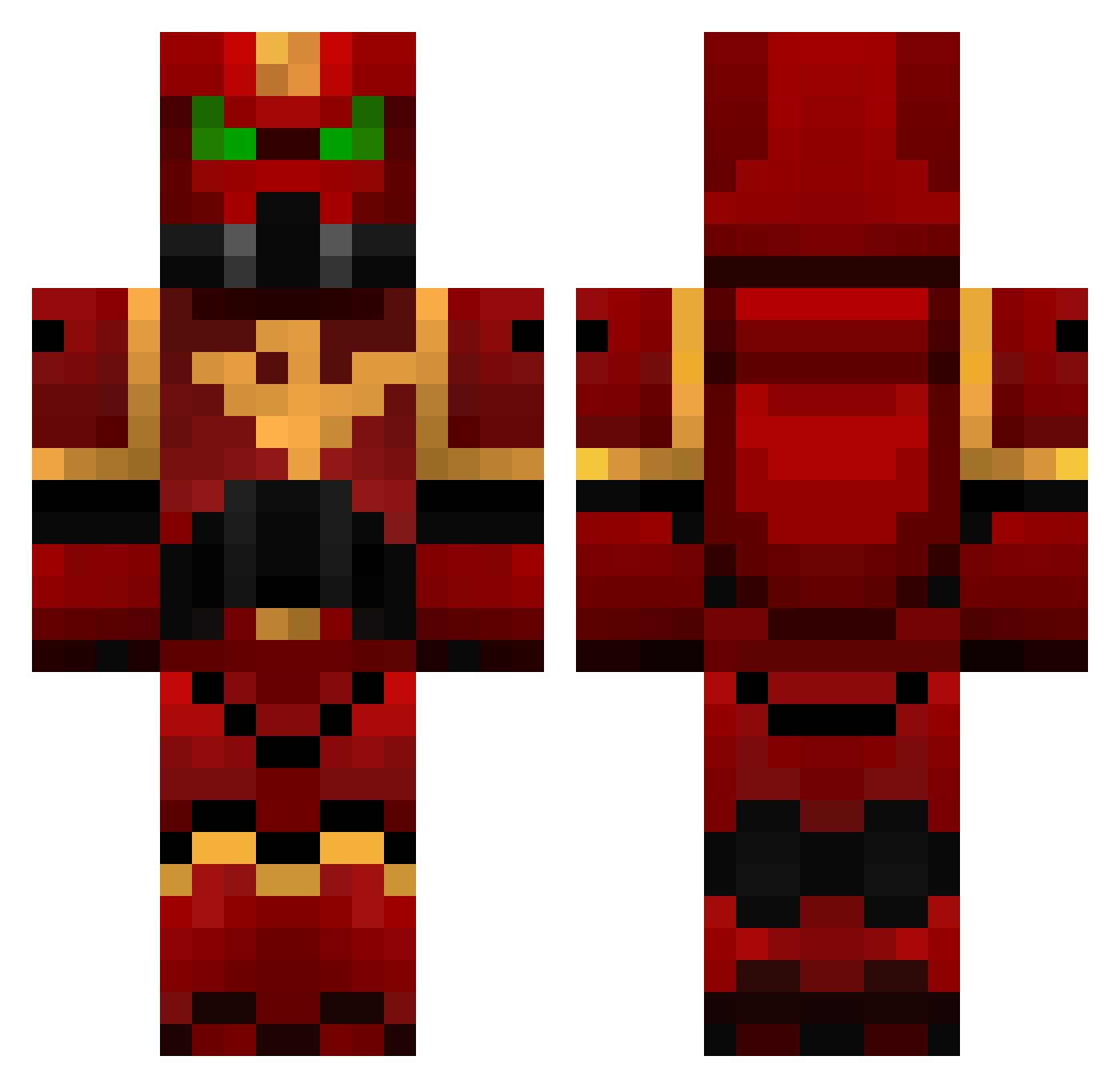 Kondena Minecraft skin, front and back view
