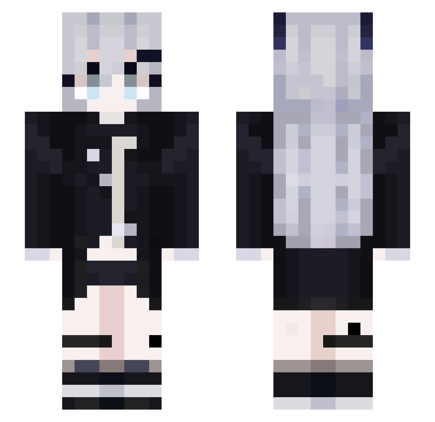 MIGHT3Y Minecraft skin, front and back view