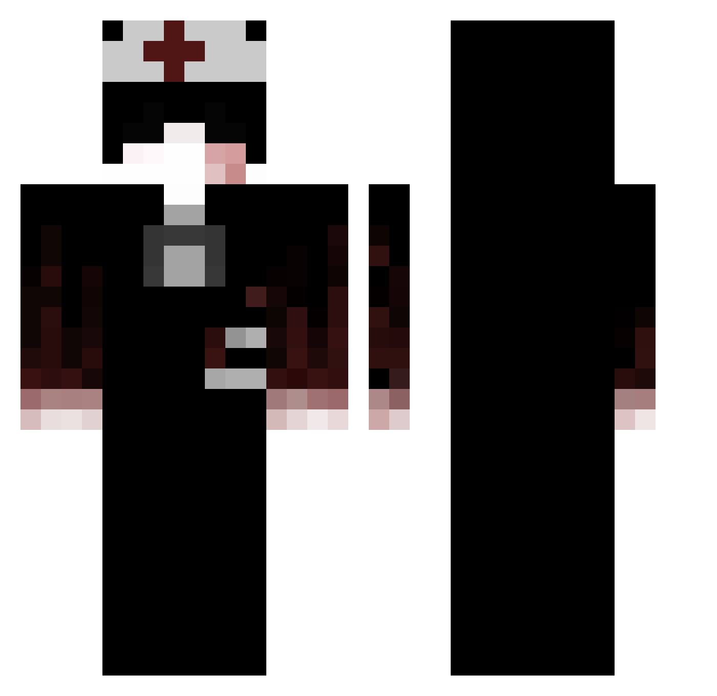 ItzLatest Minecraft skin, front and back view