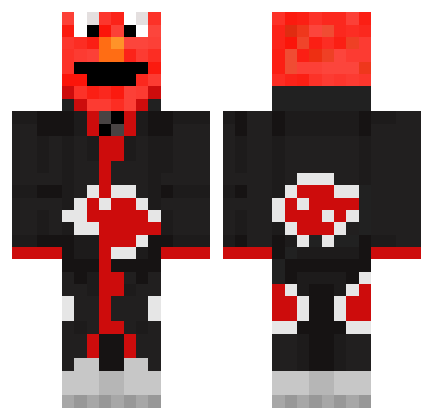 Alex20910 Minecraft skin, front and back view