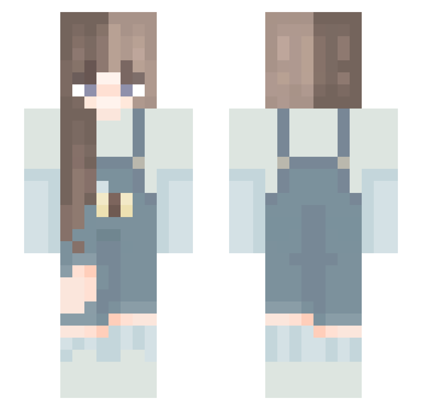 dumb_as_a_rock Minecraft skin, front and back view