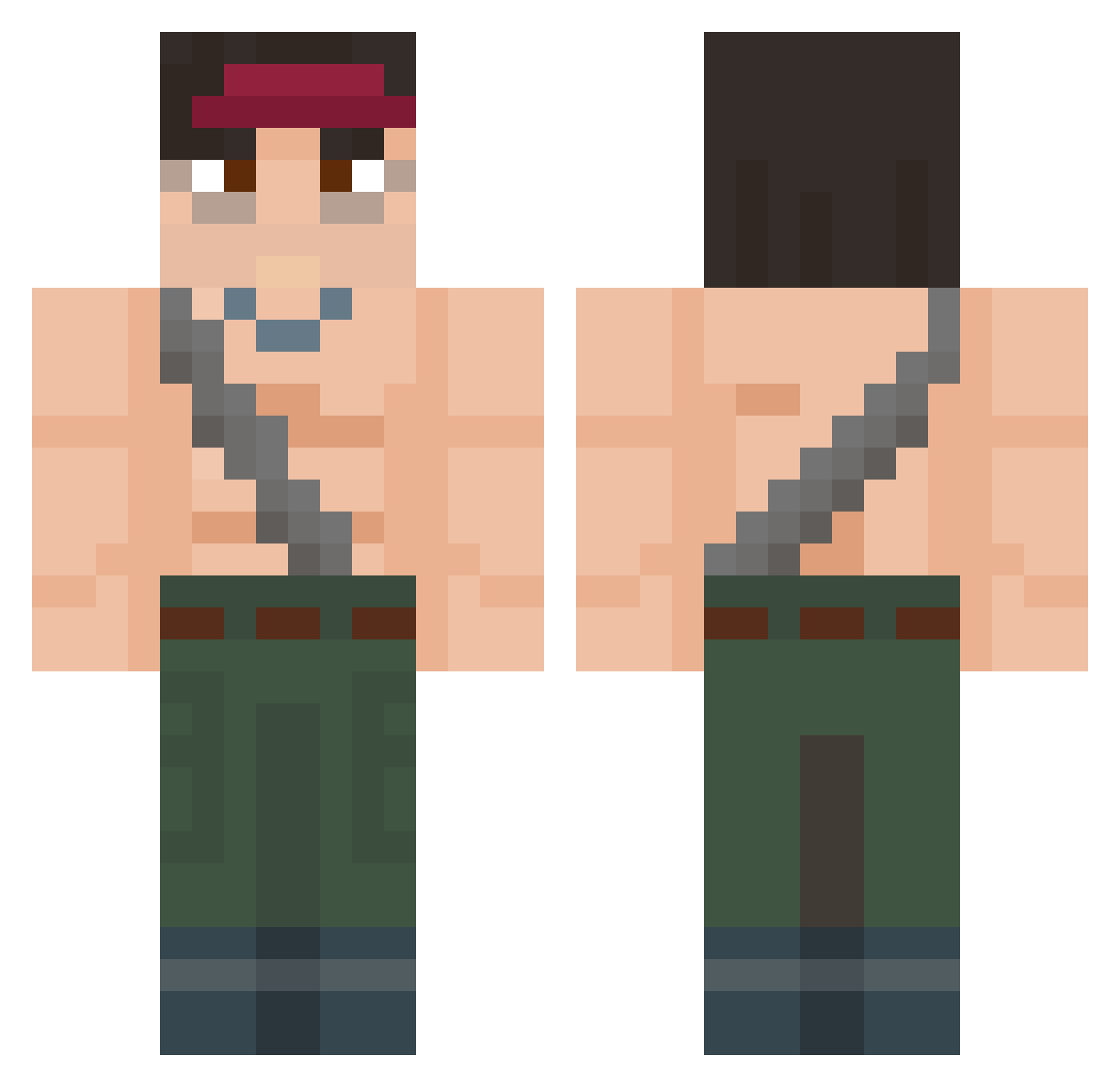 RealRoyboi Minecraft skin, front and back view