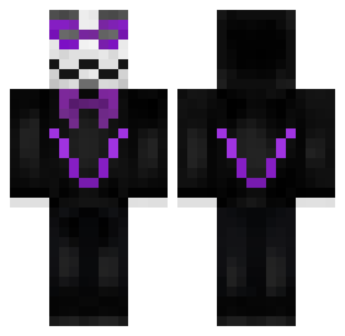 Flicking Minecraft skin, front and back view