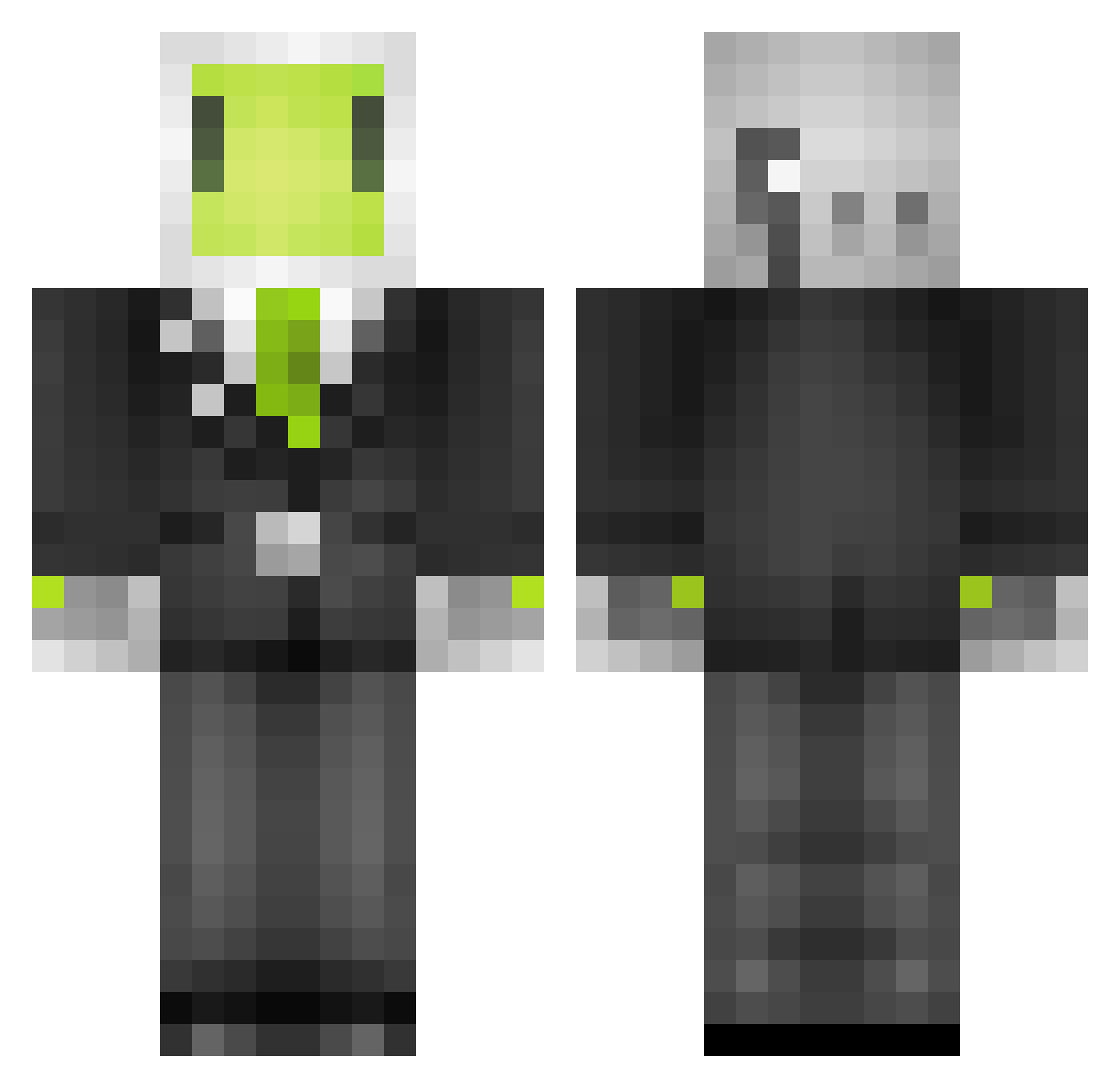 Aime Minecraft skin, front and back view