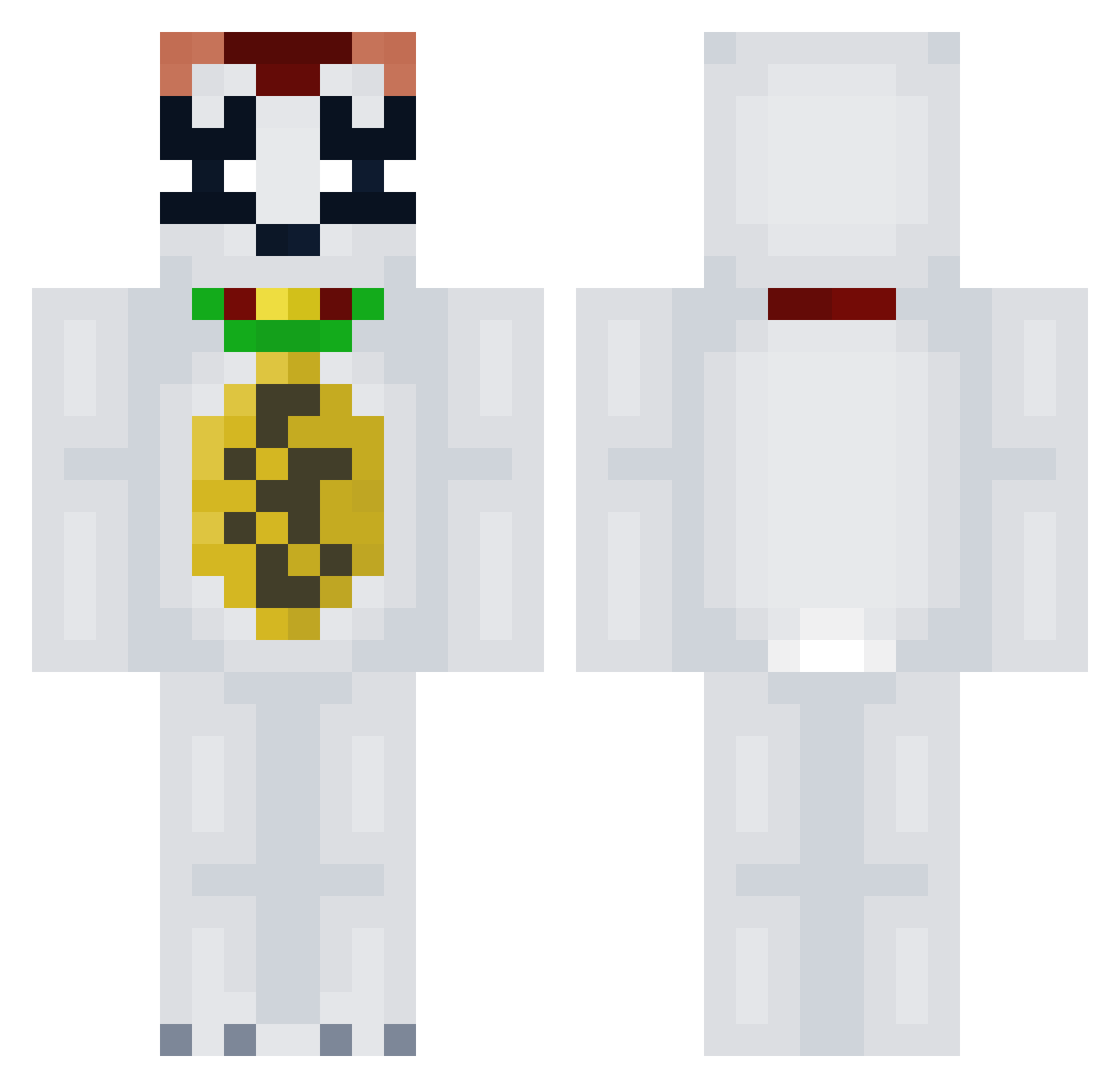 tennyics Minecraft skin, front and back view