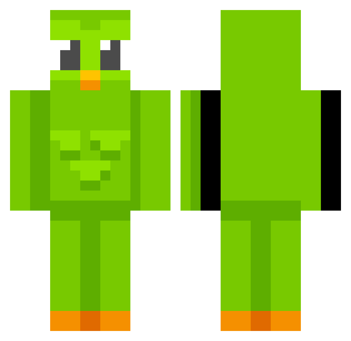 ichbinjan70 Minecraft skin, front and back view