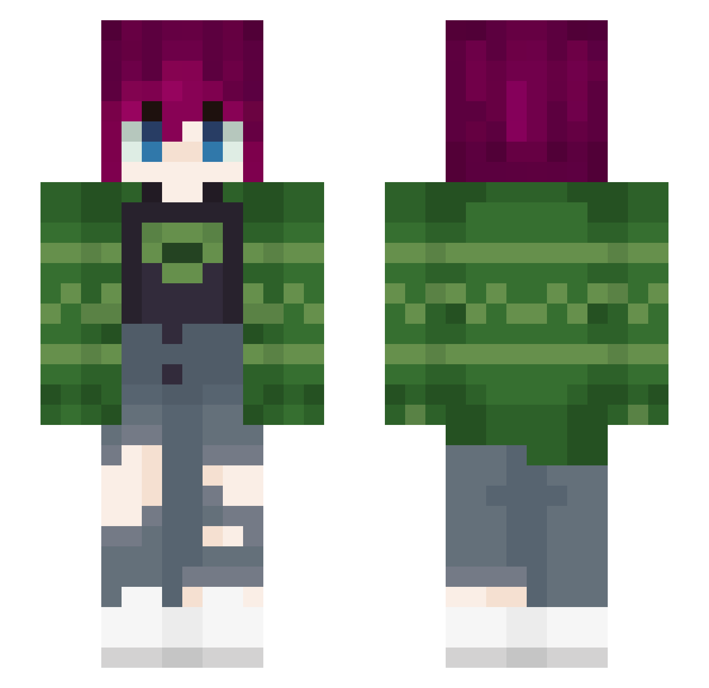 Smugg0_Inc0 Minecraft skin, front and back view