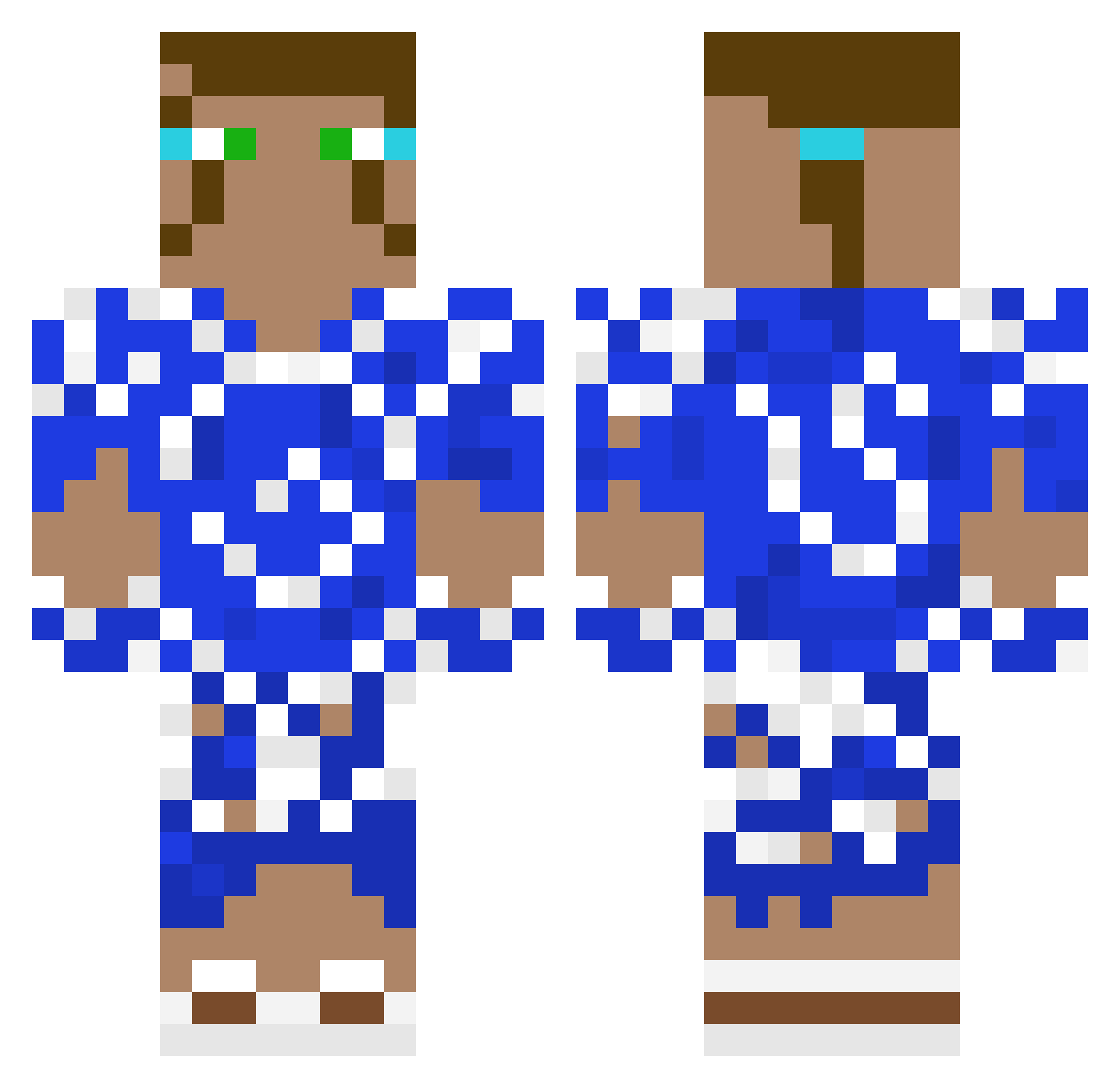 IMPOSSIBLEGAME Minecraft skin, front and back view
