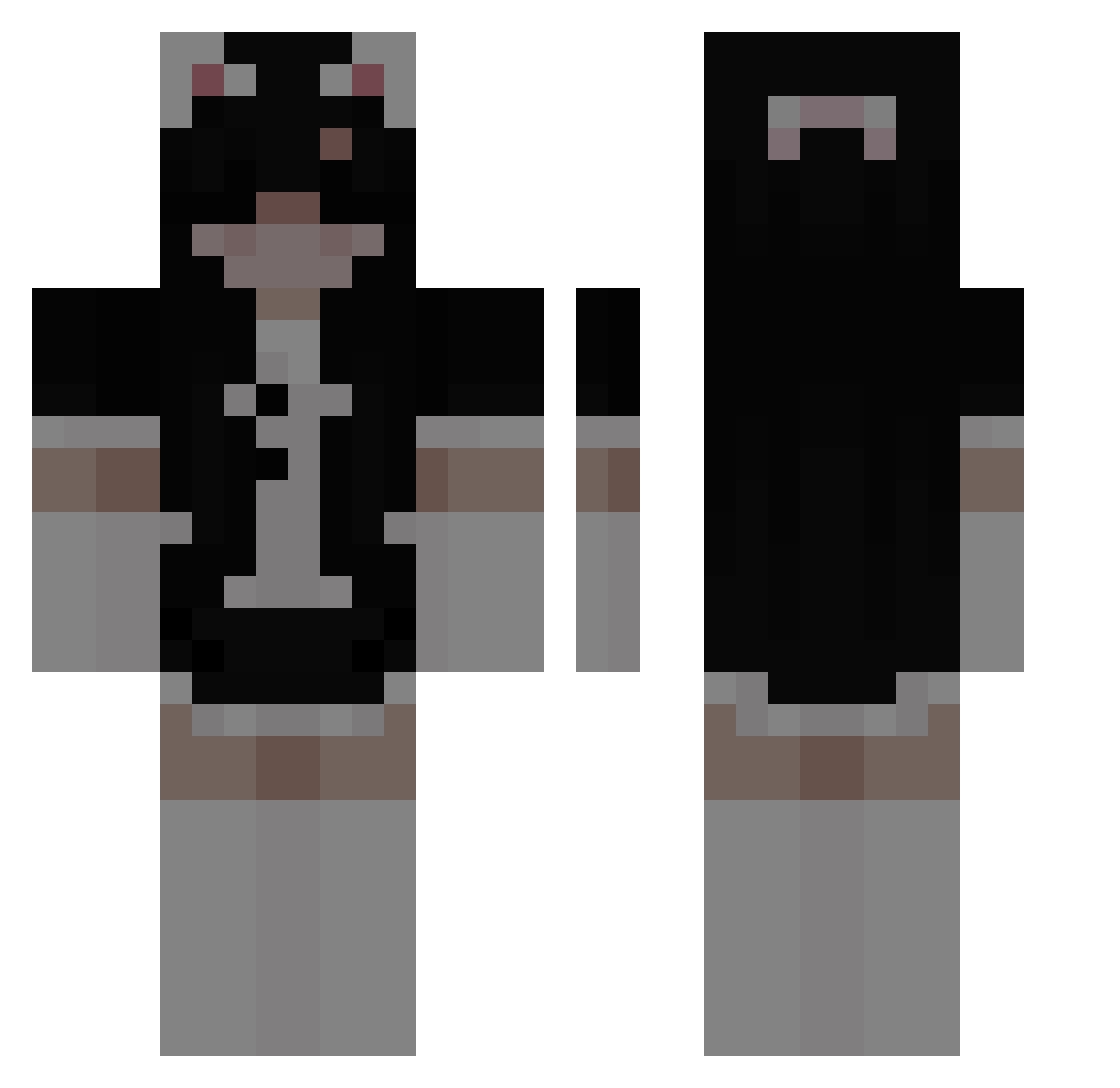 seggsyteresa Minecraft skin, front and back view