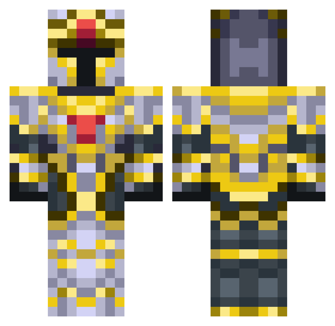Xlr8mojo Minecraft skin, front and back view