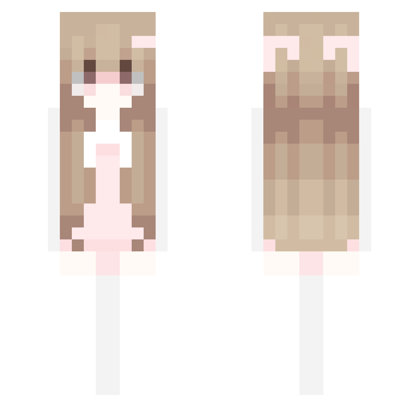 svraaa Minecraft skin, front and back view