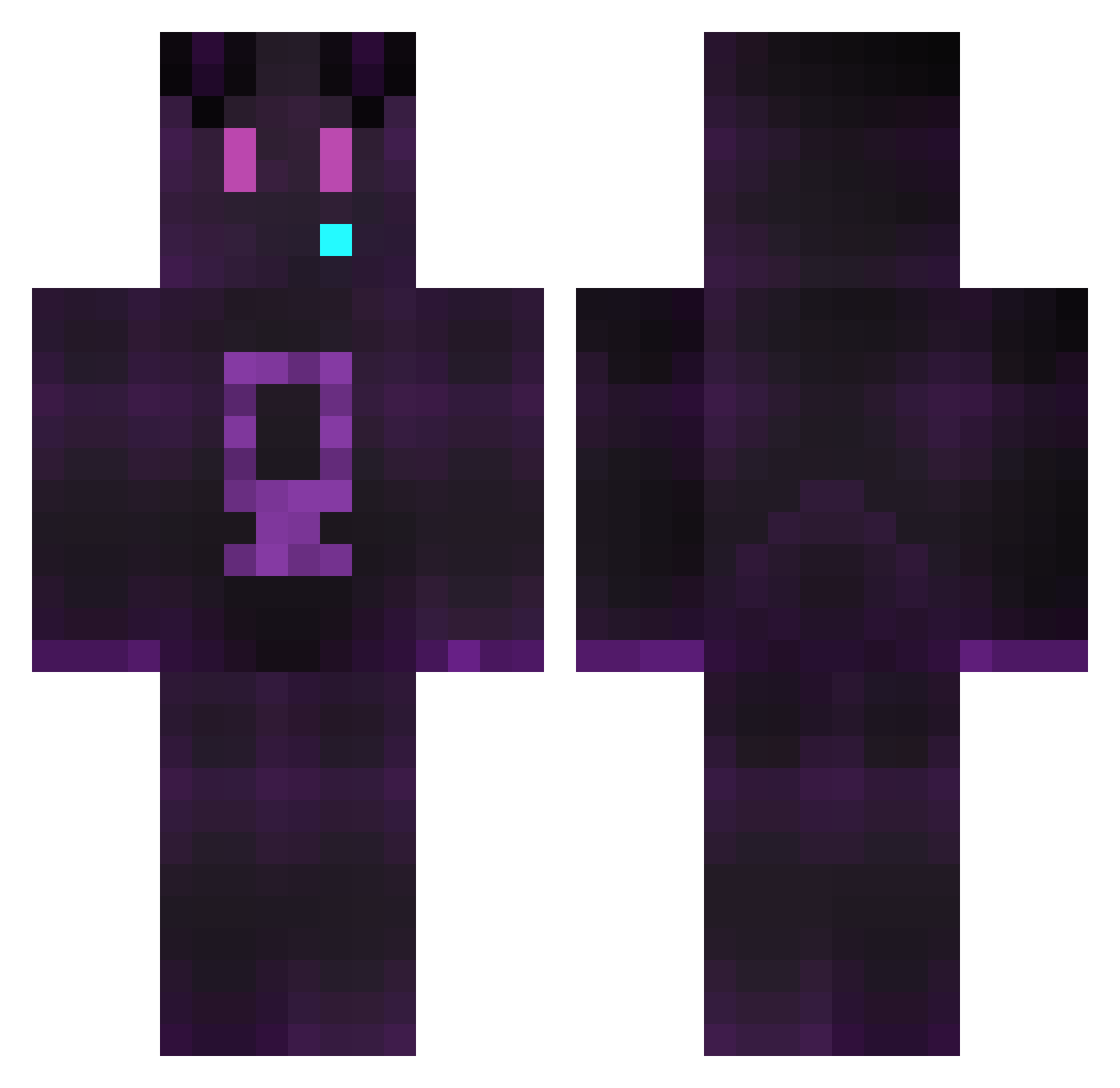 Regeneracy Minecraft skin, front and back view
