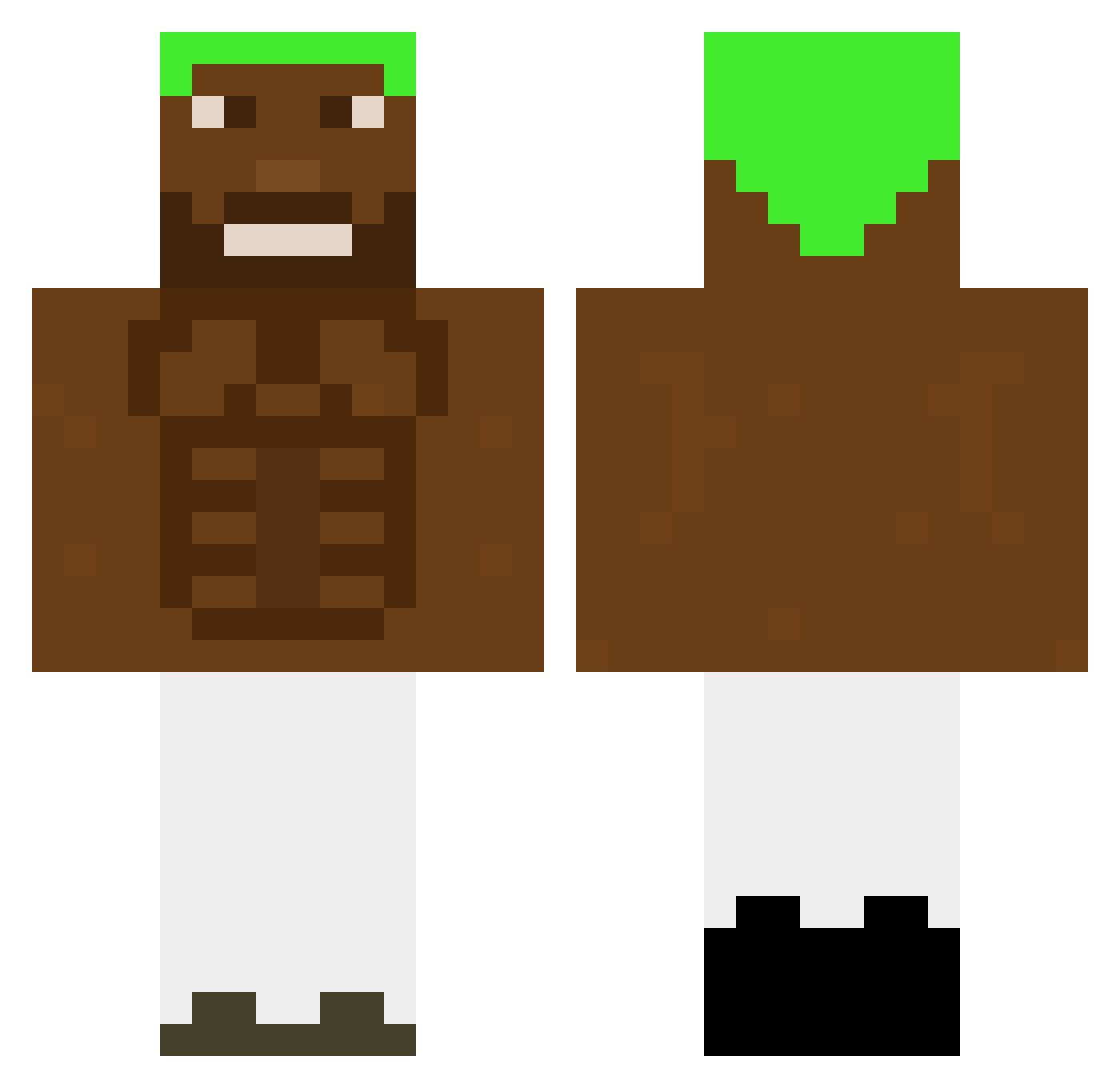 MacflyverDragt Minecraft skin, front and back view