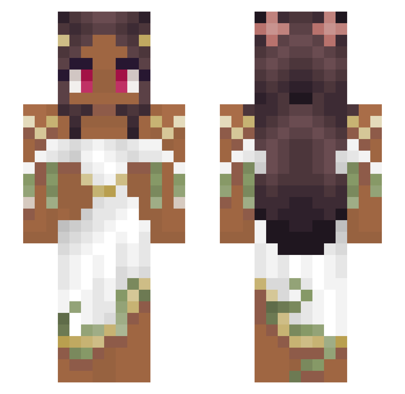 Not_Here98 Minecraft skin, front and back view