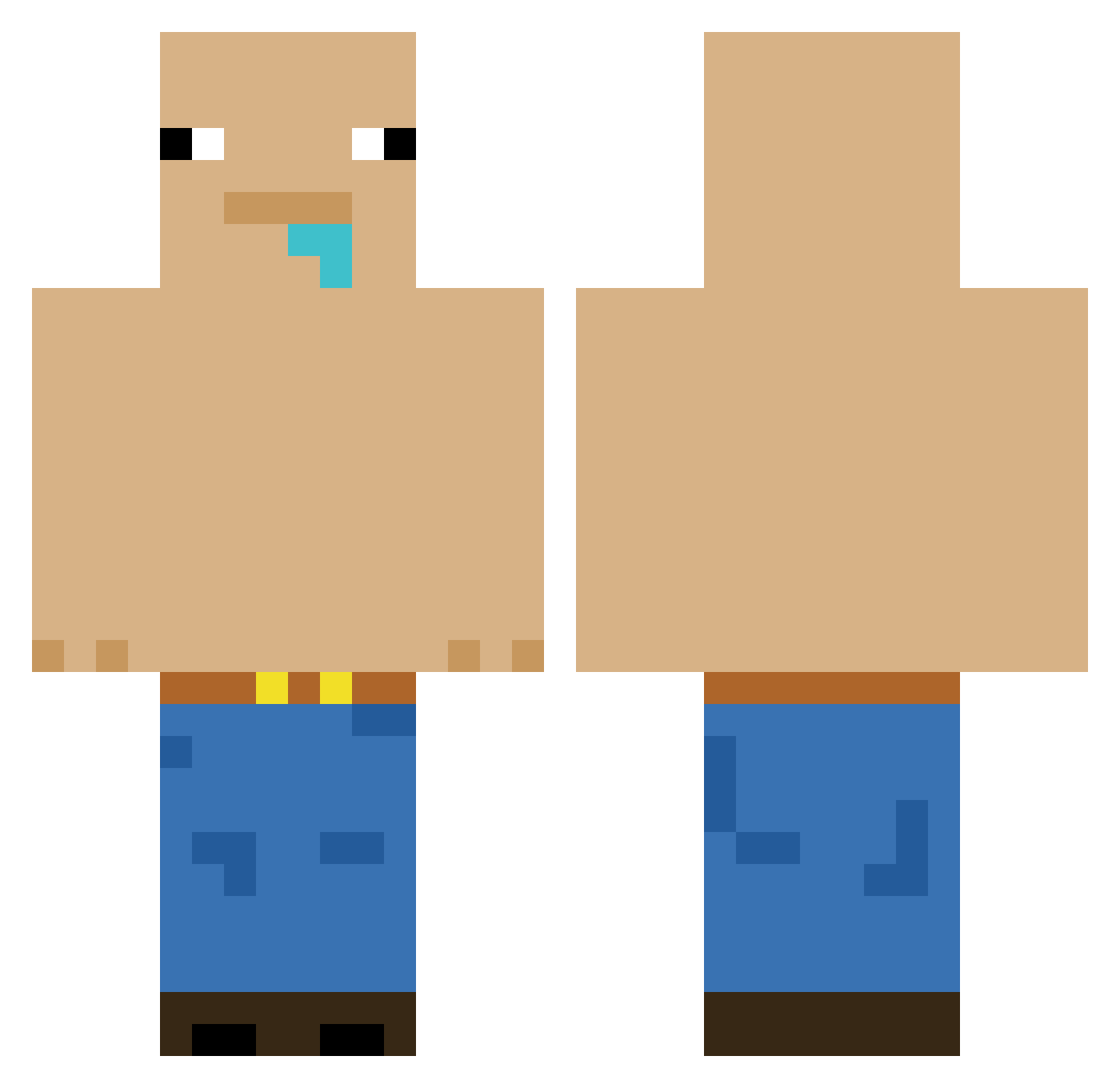 ZEN0311 Minecraft skin, front and back view