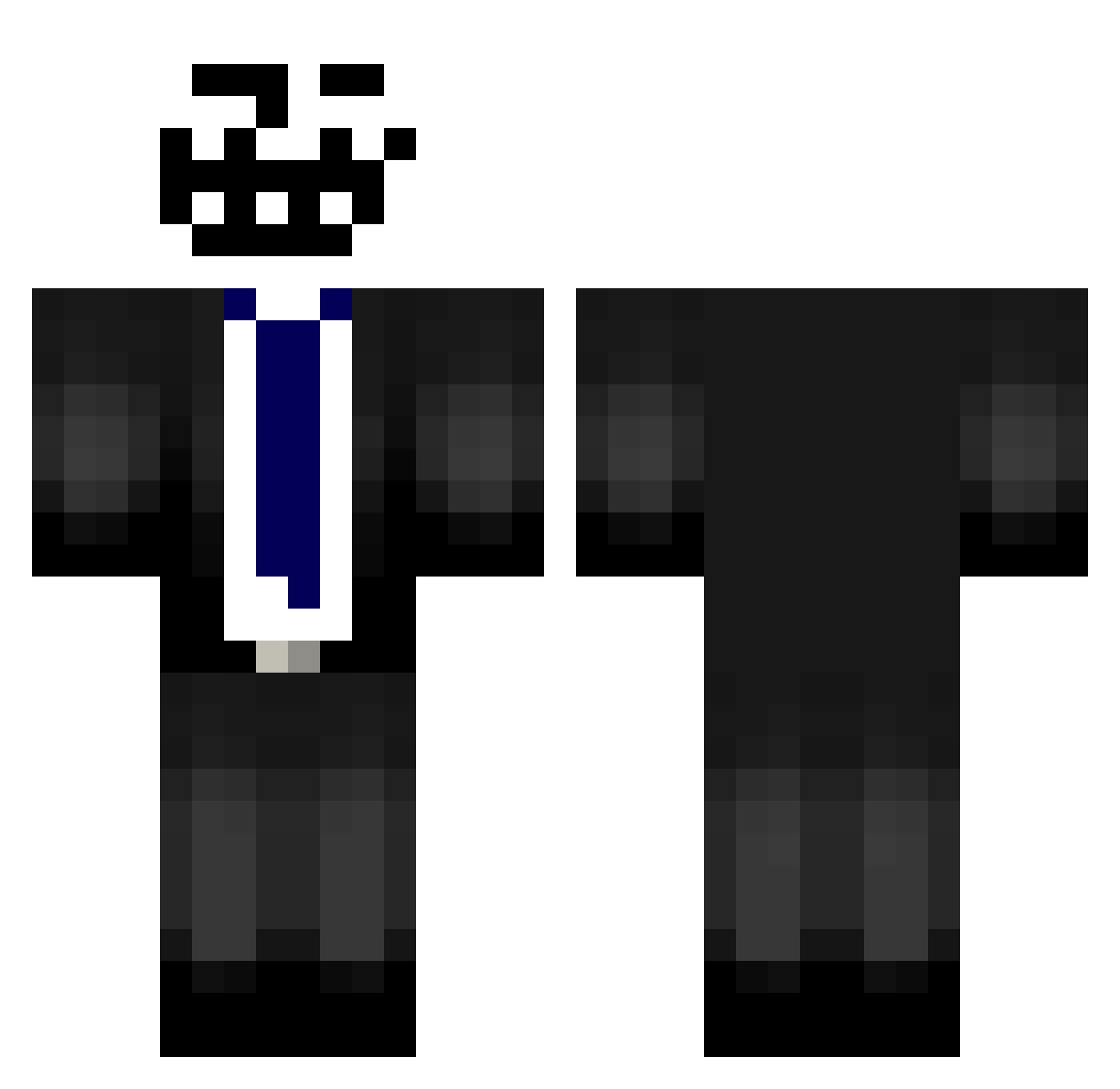 RamalTB Minecraft skin, front and back view