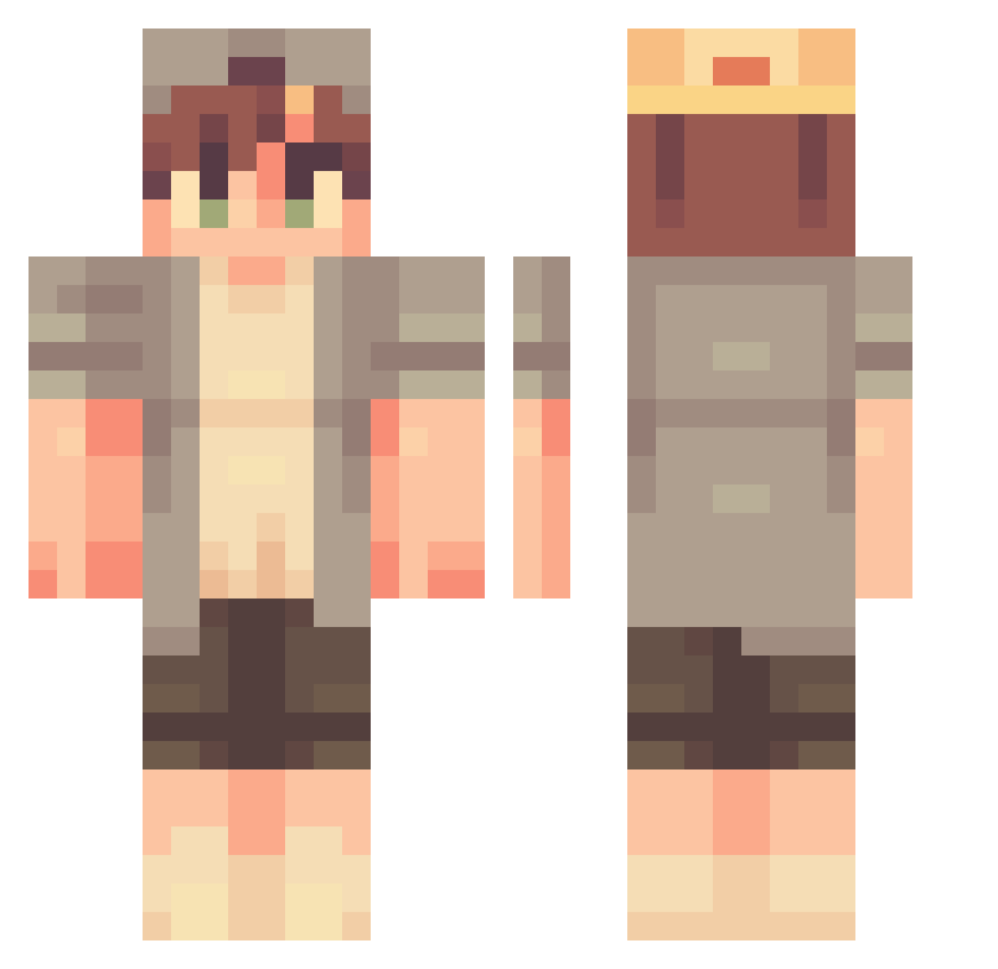 5uper101 Minecraft skin, front and back view