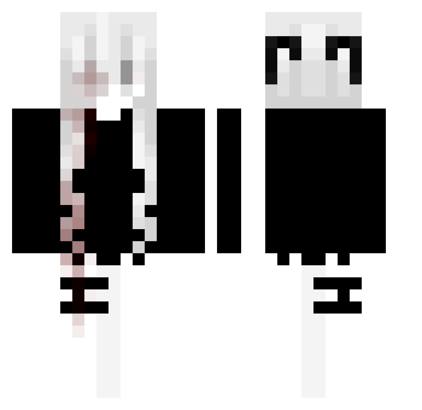Spectre155 Minecraft skin, front and back view