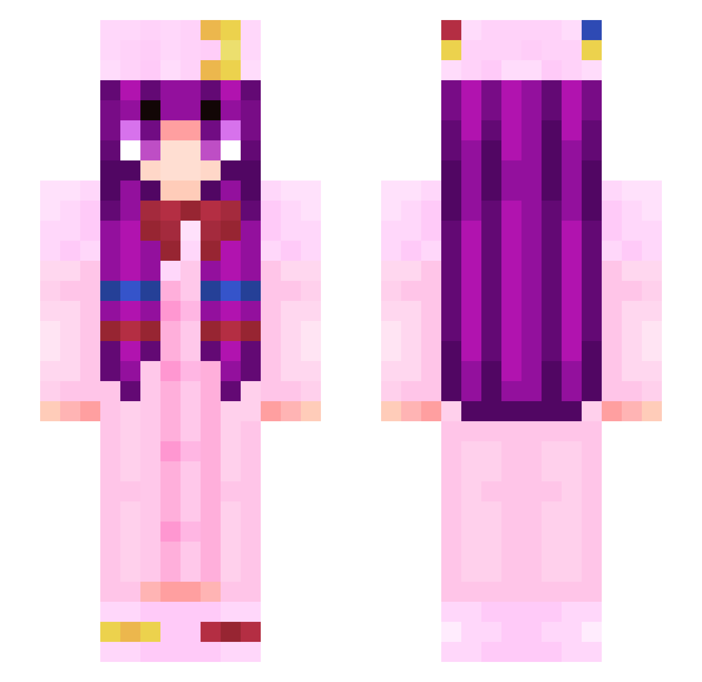 chudmitchell Minecraft skin, front and back view