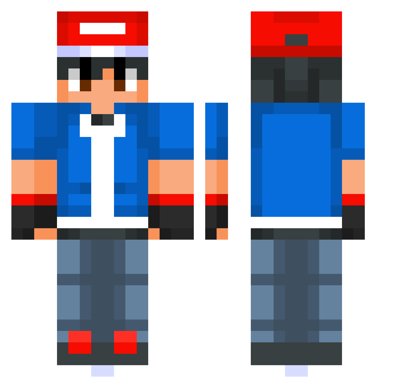 WAKACITO_05 Minecraft skin, front and back view